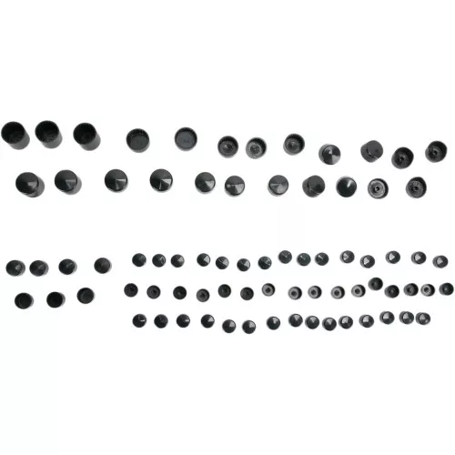 Drag Specialties Standard Bolt Cover Kit for Harley Dyna - Black