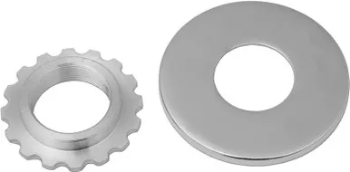 Drag Specialties Steering Stem Bearing Adjusting Nut with Dust Cover - Chrome-DS-222776