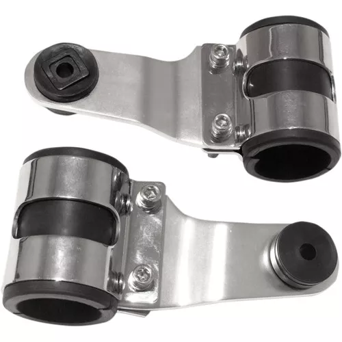 Emgo Side Mount Lightweight Headlamp Brackets Stainless (66-35850)