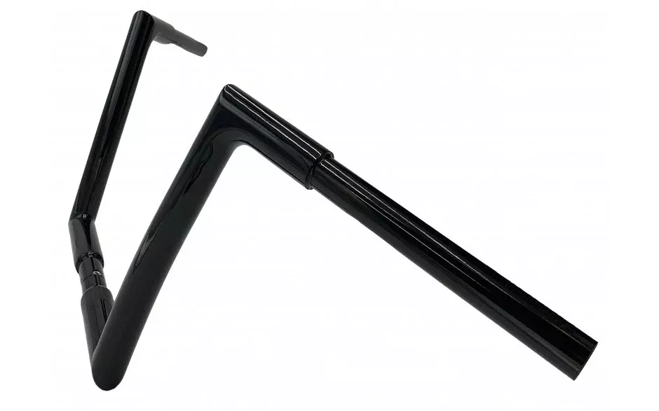 Fat Baggers Inc Black 1-1/4" EZ Install 10" Flat Top Handlebar Harley Softail Dyna 07-17