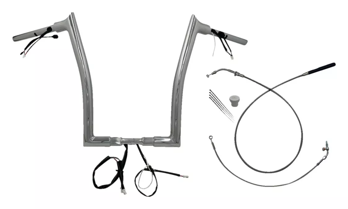 Fat Baggers Inc. EZ Install Wired 1-1/2" Pointed Top Handlebar For Harley Road Glide 2021-2024