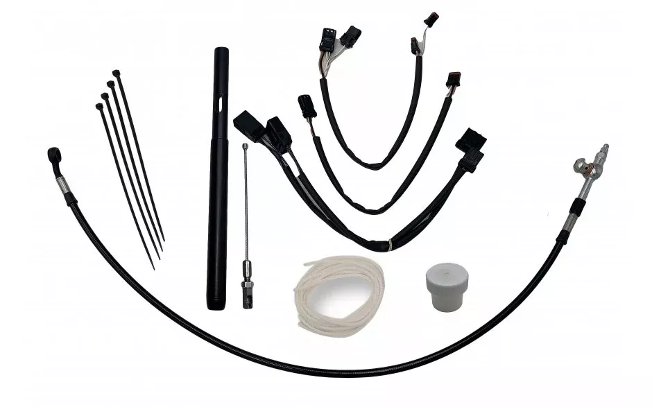 FBI Fat Baggers Black 16" EZ Install Bar Cable Wire Kit Harley Road King 21-Up