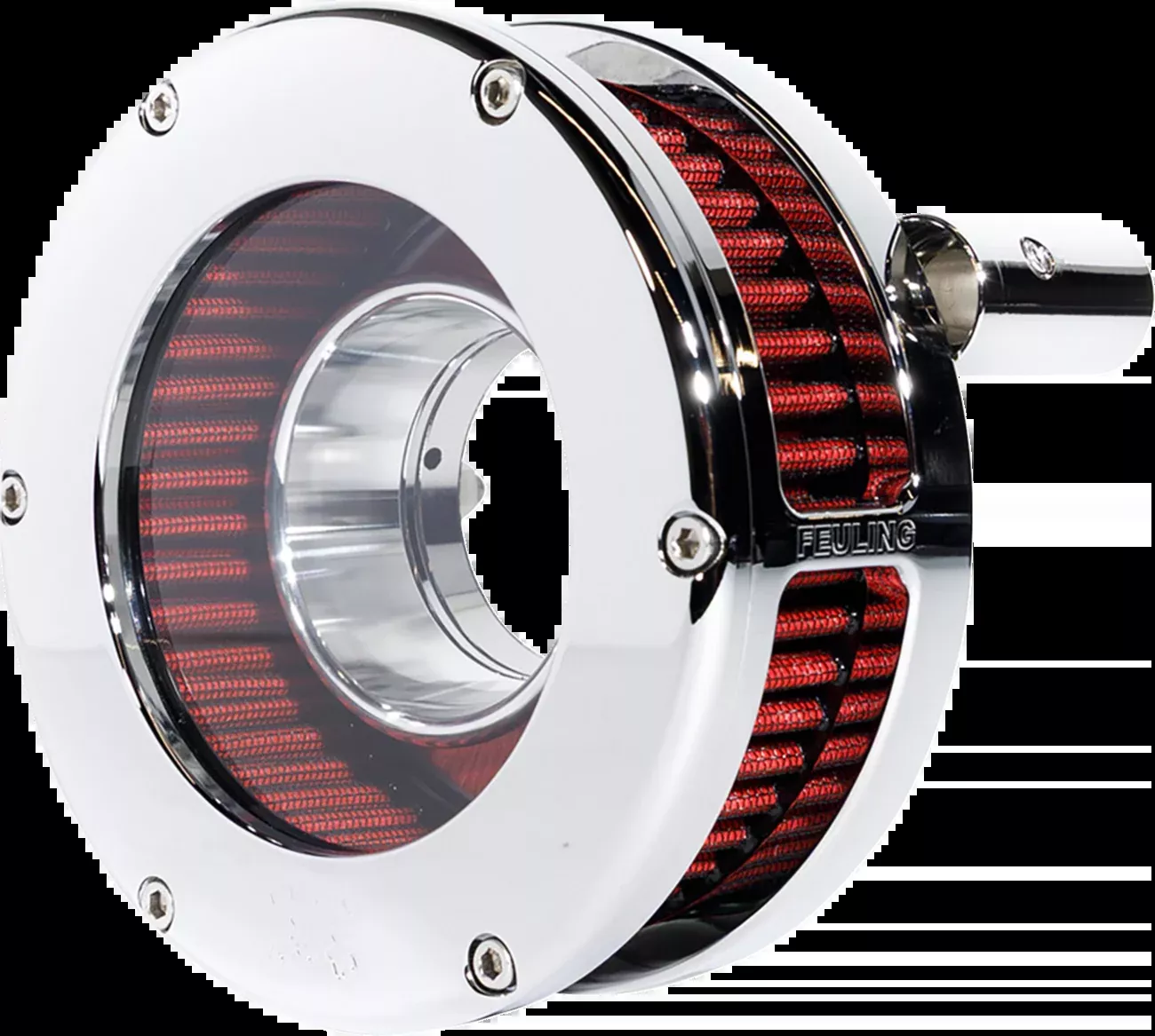 Feuling BA Slim Clear Chrome Air Filter Kit fits 2008-17 Harley Touring Softail