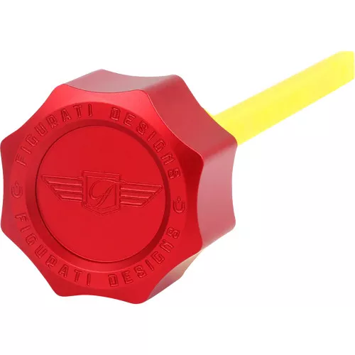 Figurati Curved Magnetic Performance Oil Dipstick for 2017-2026 Harley Touring - Red