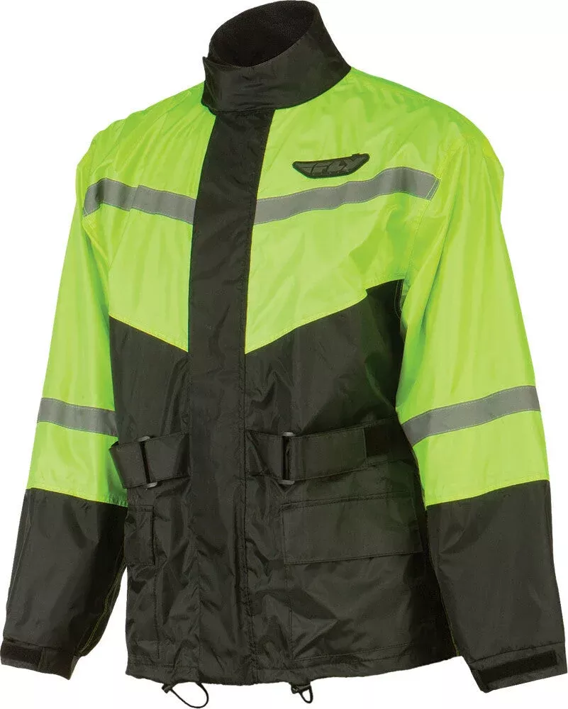 Fly Racing 2-Piece Rain Suit Black/Hi-Vis Md 479-8018M