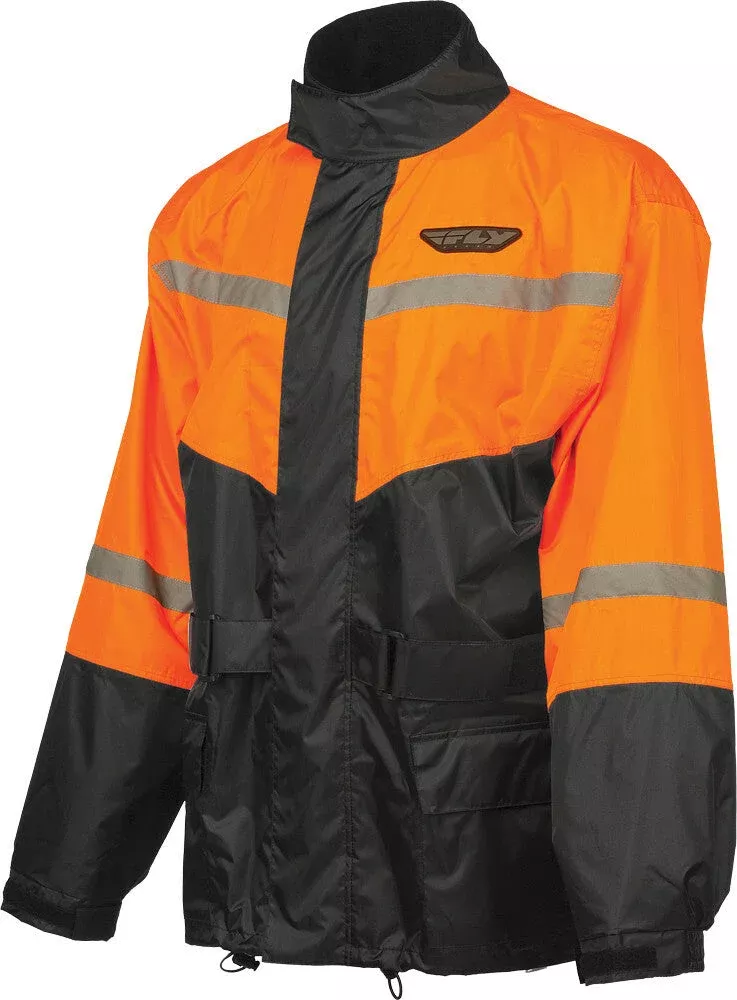 Fly Racing 2-Piece Rain Suit Black/Orange Md 479-8019M