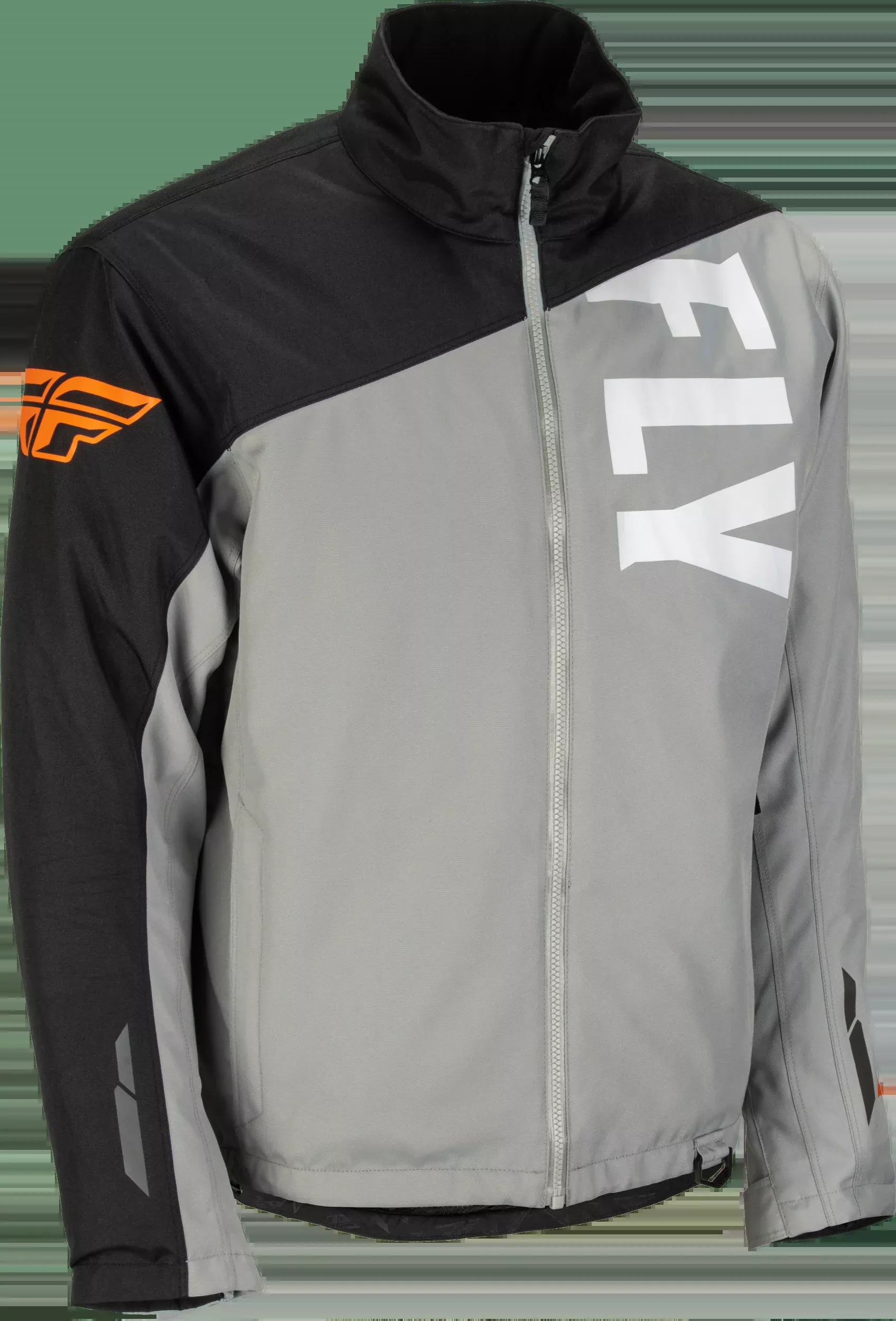 Fly Racing Aurora Jacket Grey/Black/Orange Lg 470-4123L