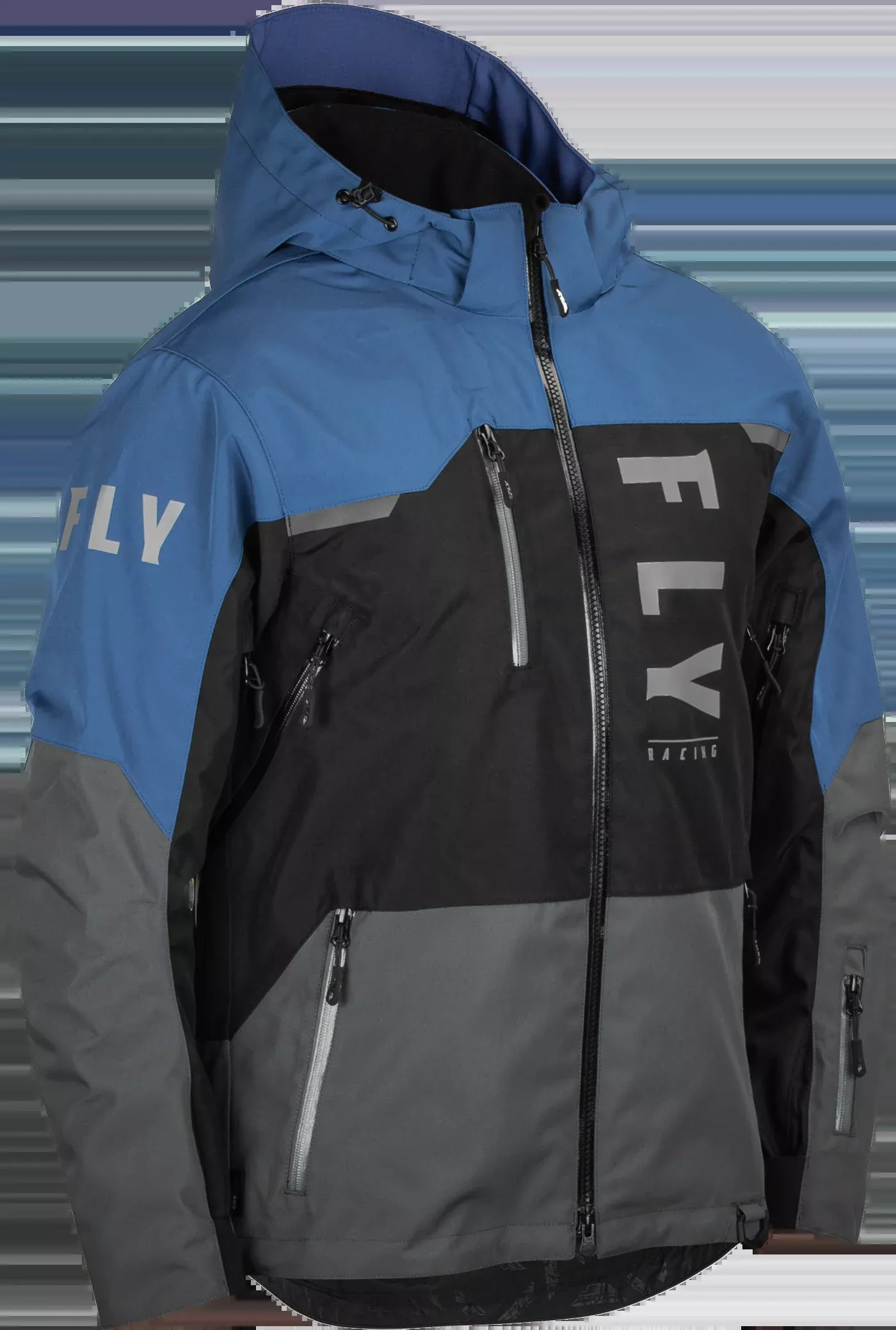 Fly Racing Carbon Jacket Black/Grey/Blue Sm 470-5202S