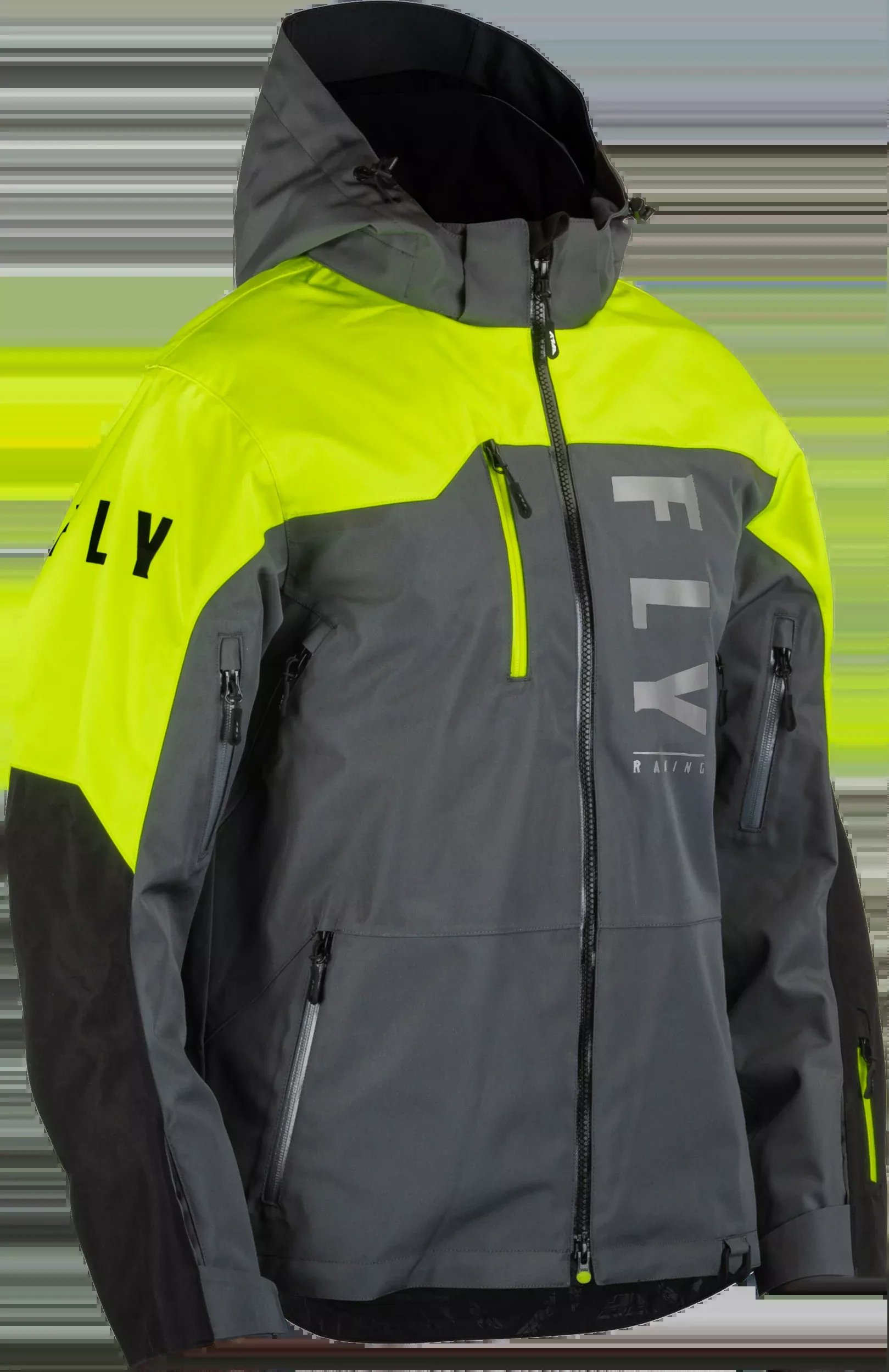 Fly Racing Carbon Jacket Black/Grey/Hi-Vis 2x 470-52042X