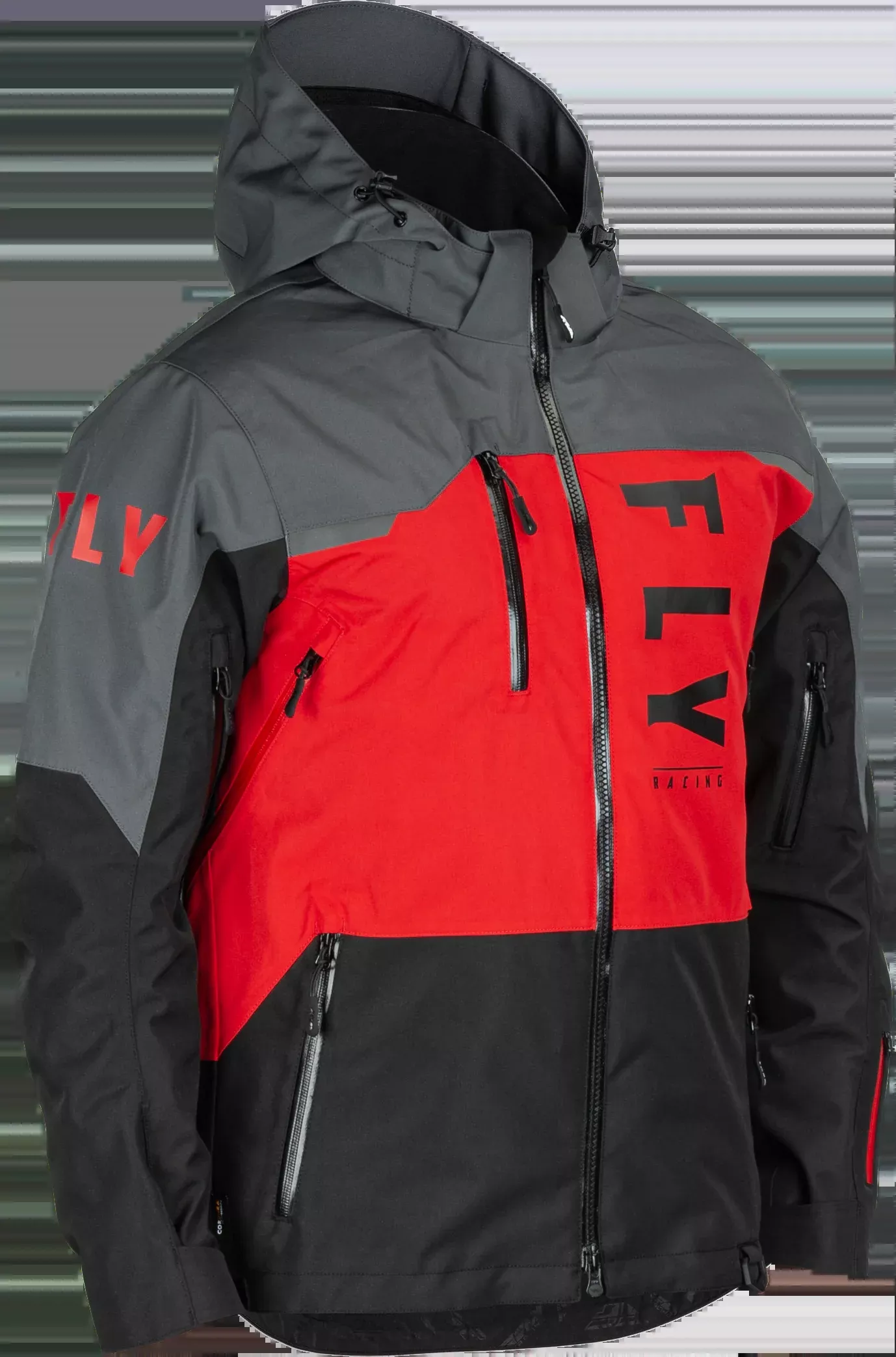 Fly Racing Carbon Jacket Black/Grey/Red 2x 470-52012X