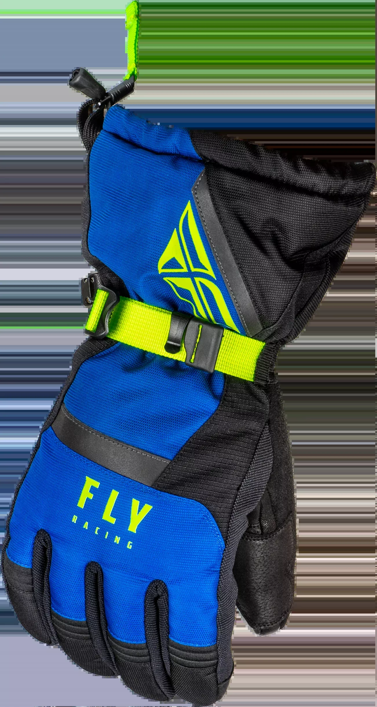 Fly Racing Cascade Gloves Black/Blue/Hi-Vis Lg 363-3922L