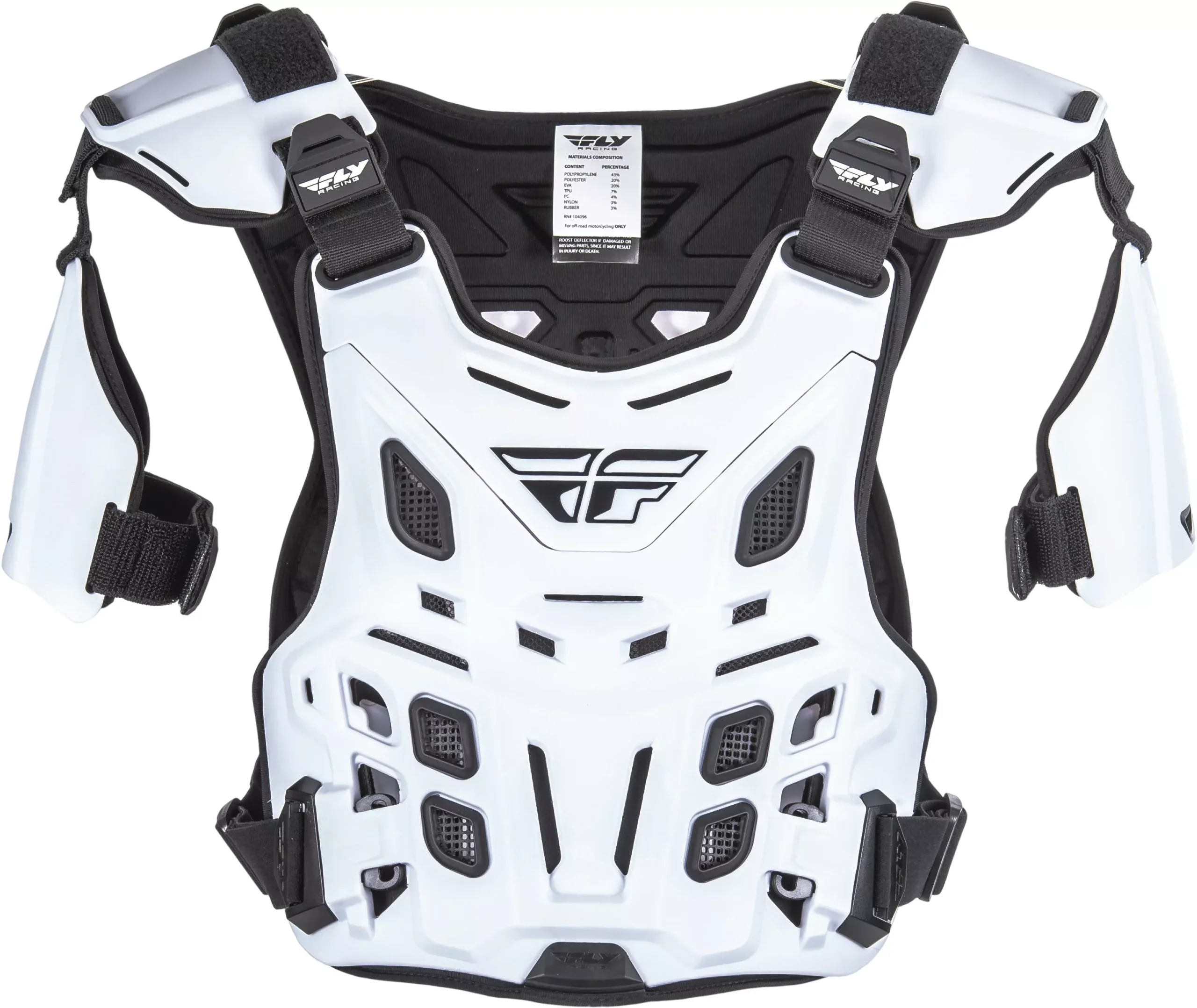 Fly Racing Ce Revel Offroad Roost Guard White 36-16054