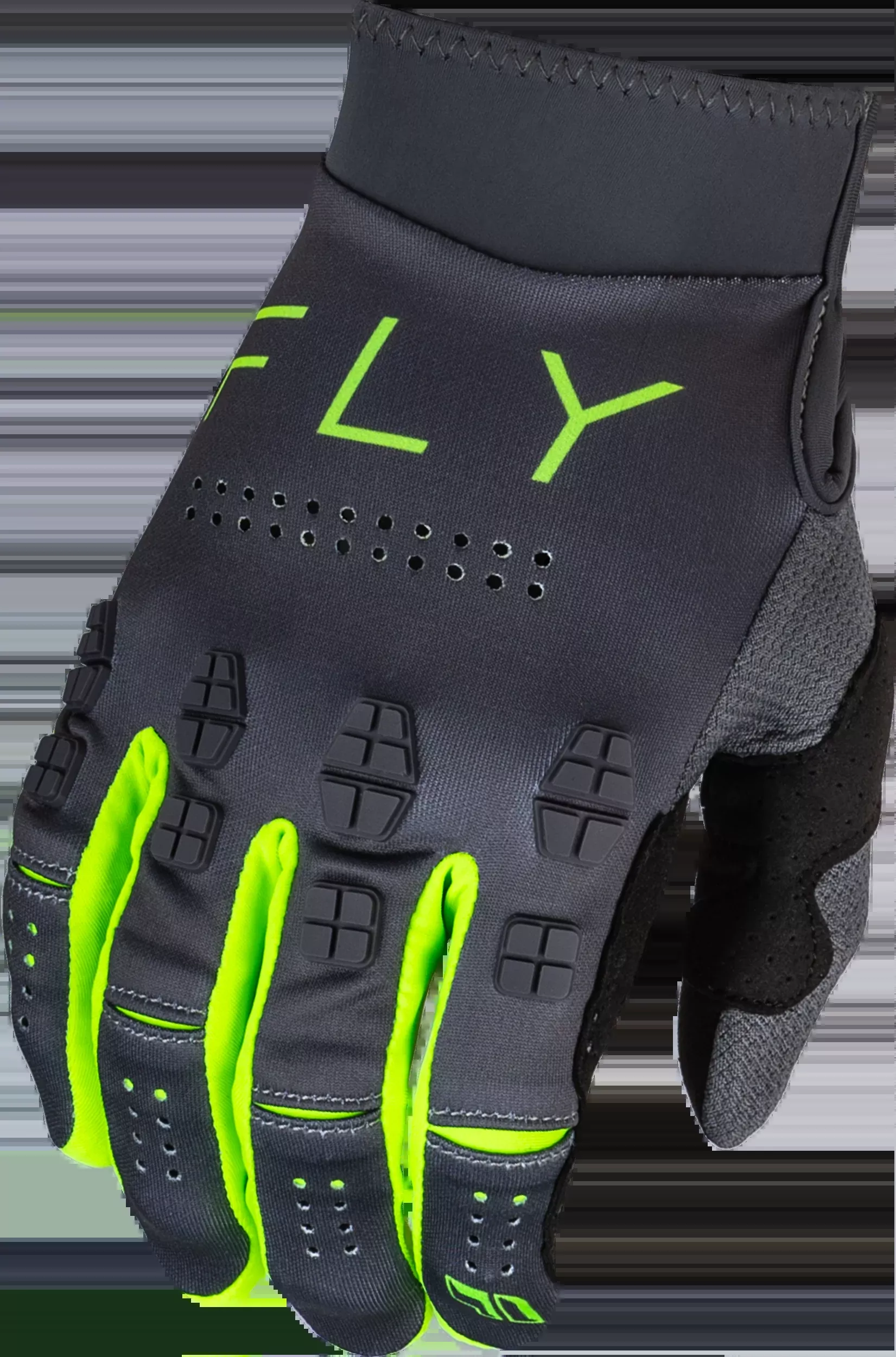 Fly Racing Evolution Dst Gloves Charcoal/Neon Green Md 377-111M