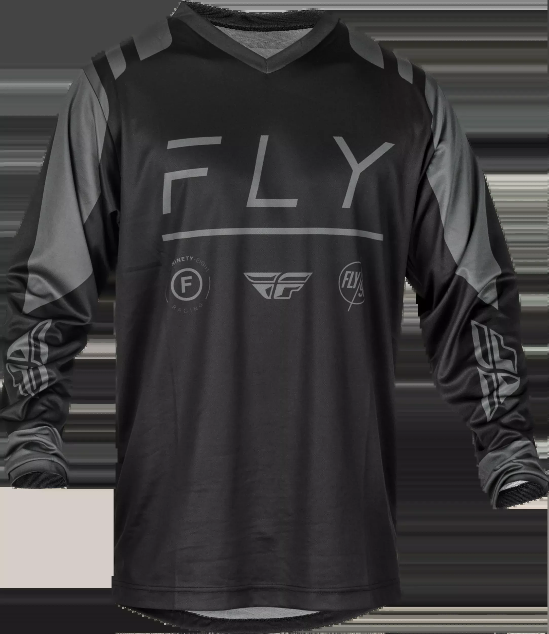 Fly Racing F-16 Jersey Black/Charcoal Lg 377-921L