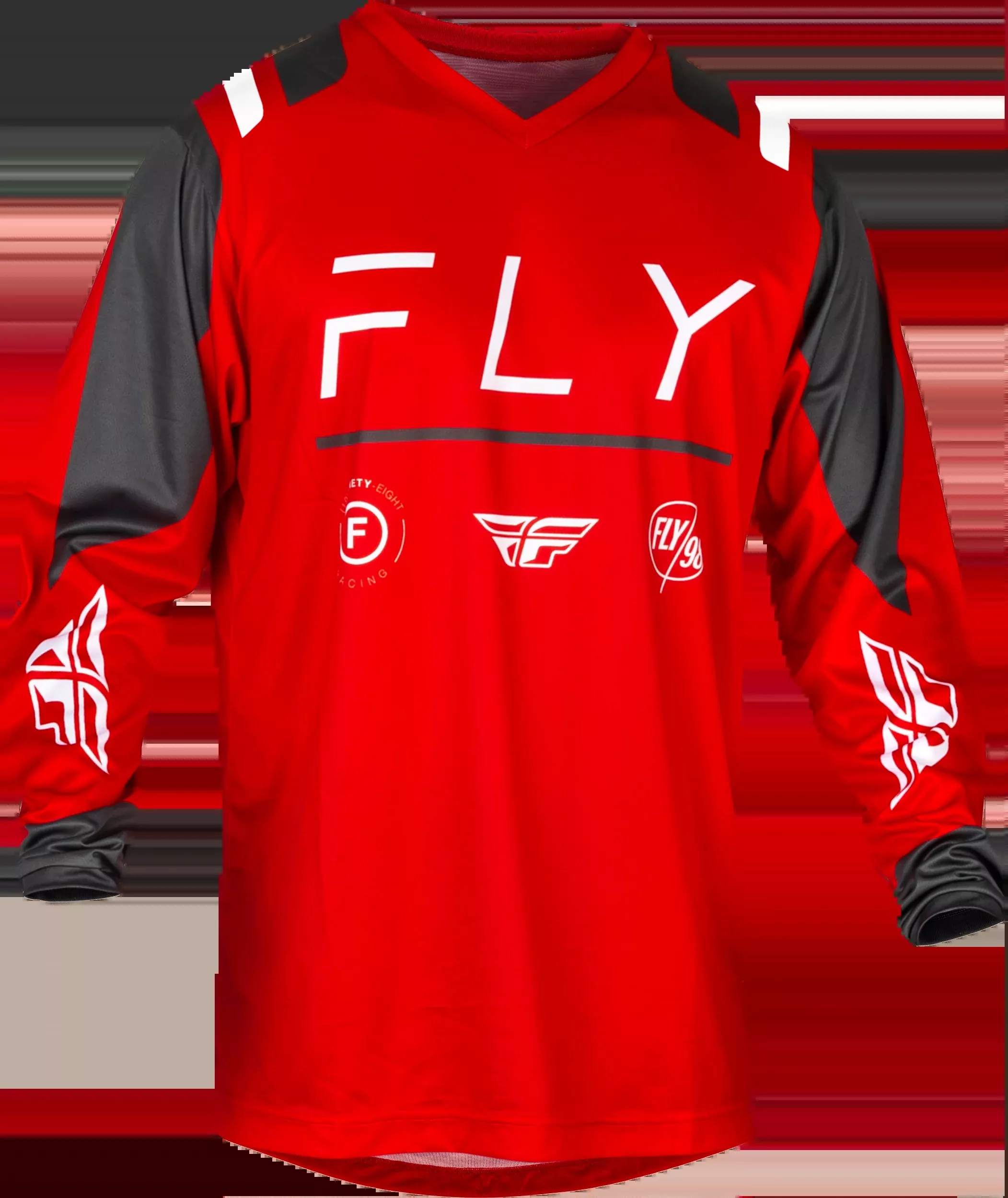 Fly Racing F-16 Jersey Red/Charcoal/White Lg 377-923L