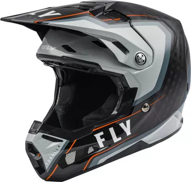 Fly Racing Formula Carbon Axon Helmet Black Grey Orange