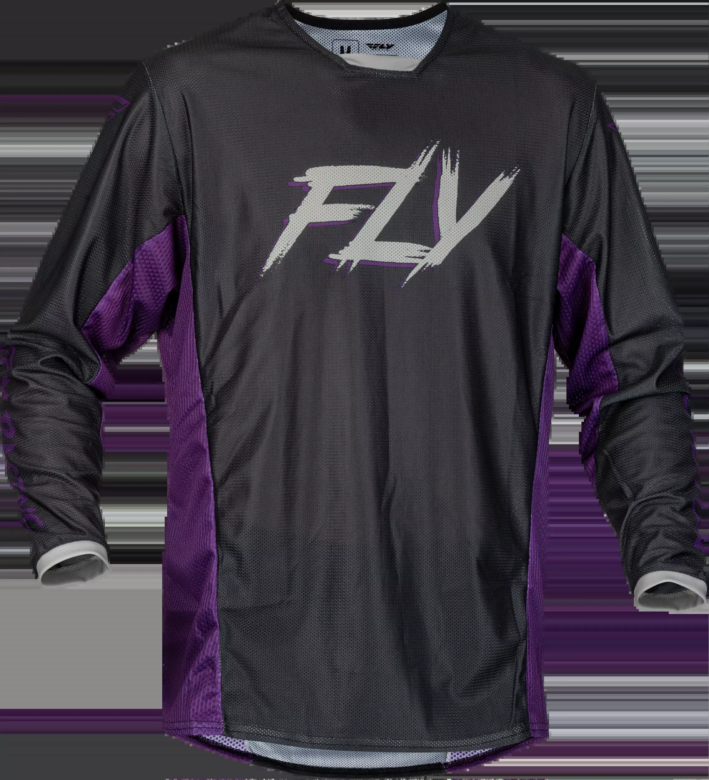 Fly Racing Kinetic Mesh Rave Jersey Black/Purple/Silver Xl 377-310X