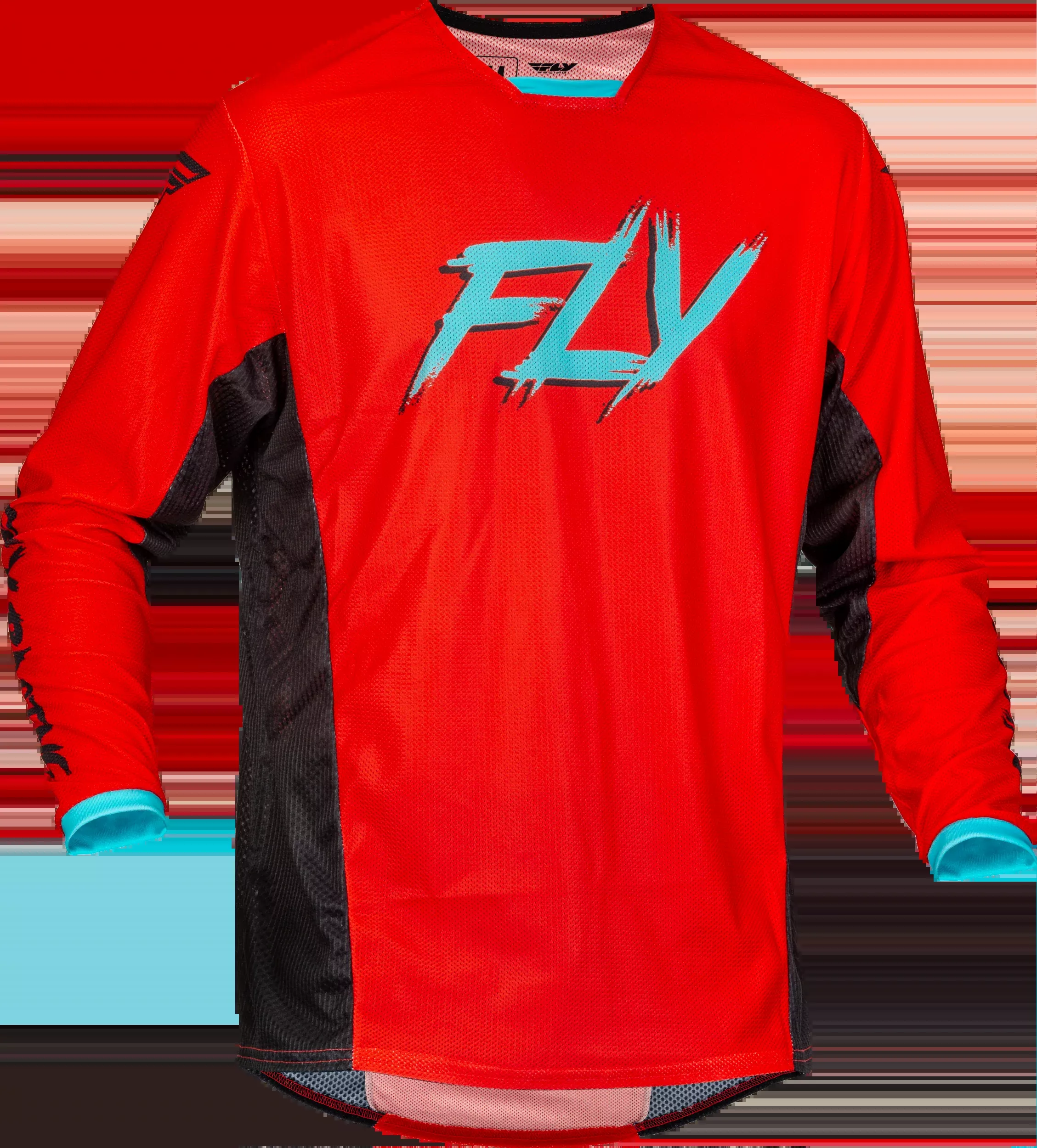 Fly Racing Kinetic Mesh Rave Jersey Red/Black/Mint Md 377-312M