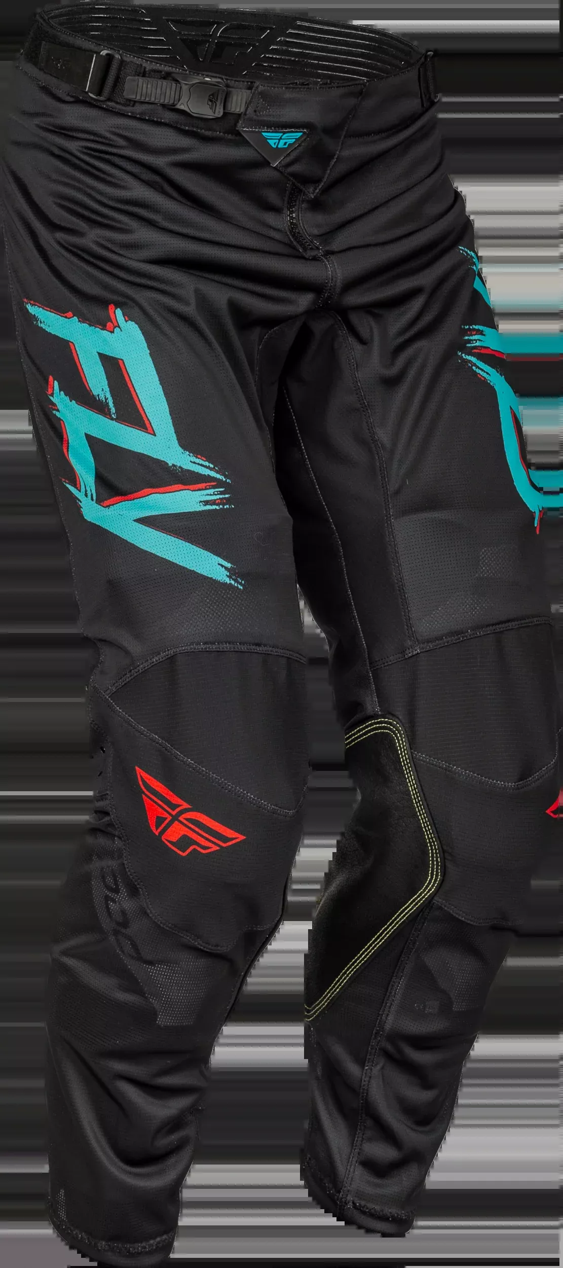 Fly Racing Kinetic Mesh Rave Pants Red/Black/Mint Sz 28 377-32228