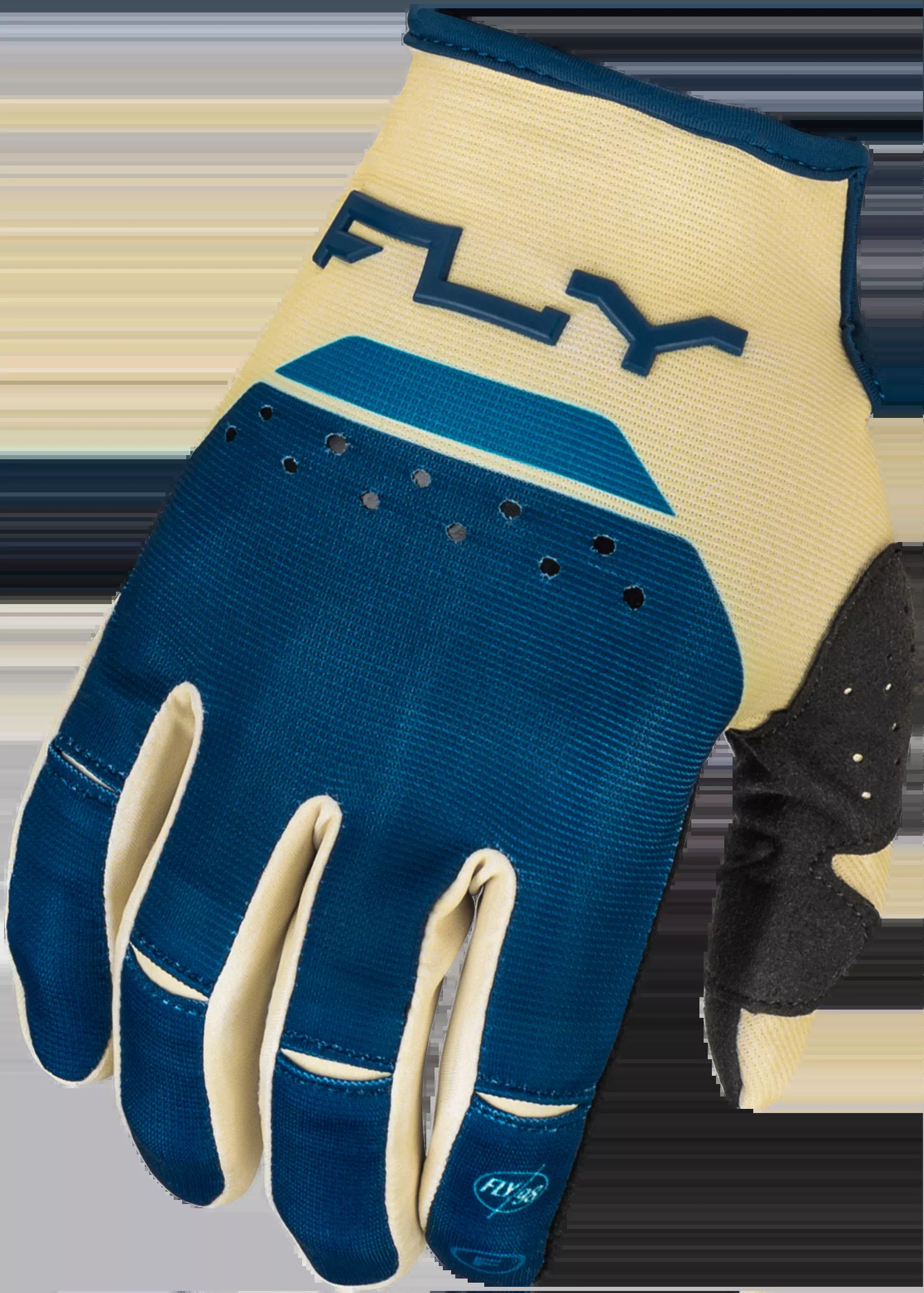 Fly Racing Kinetic Reload Gloves Ivory/Navy/Cobalt Md 377-513M