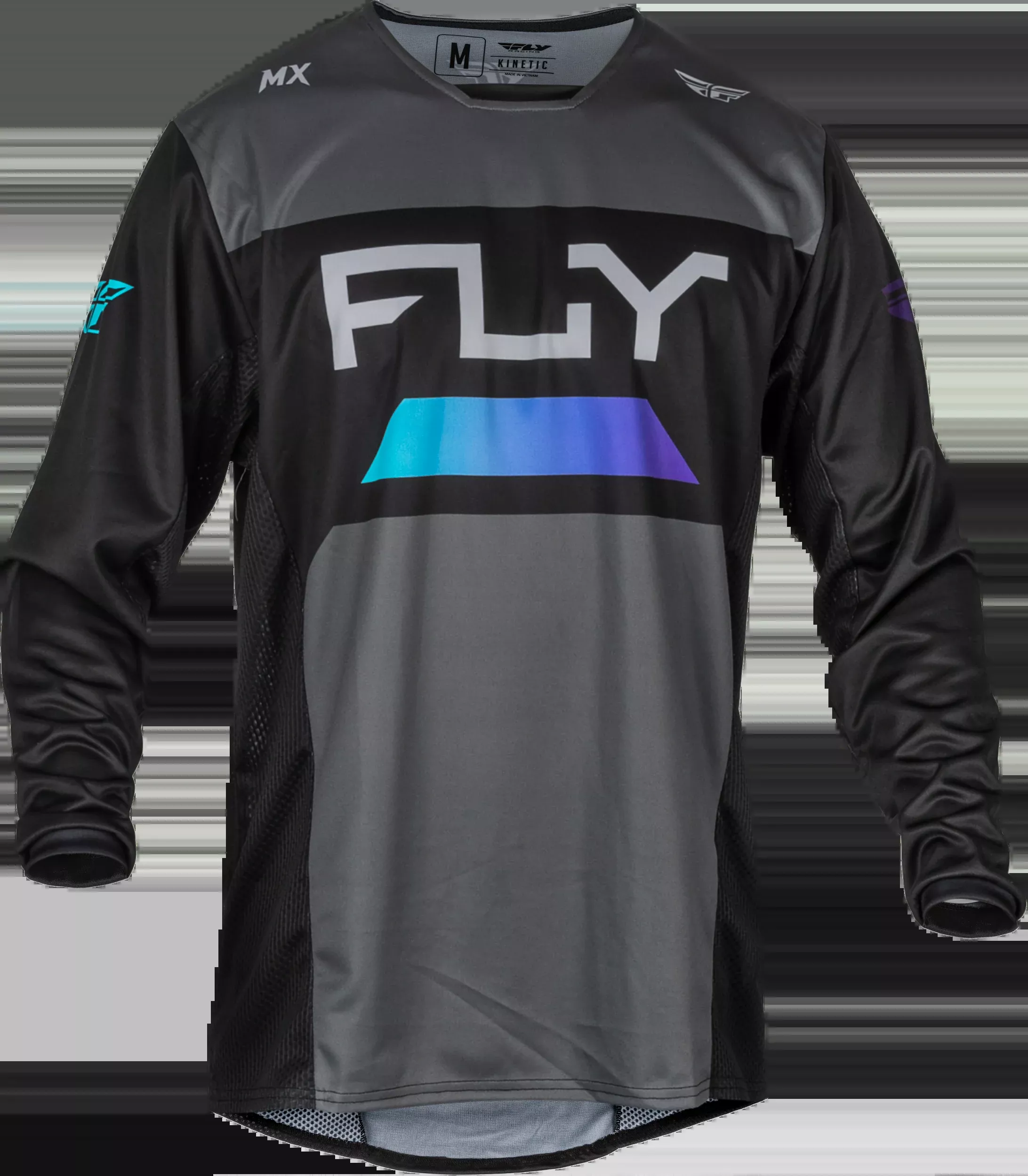 Fly Racing Kinetic Reload Jersey Charcoal/Black/Blue Iridium Md 377-520M