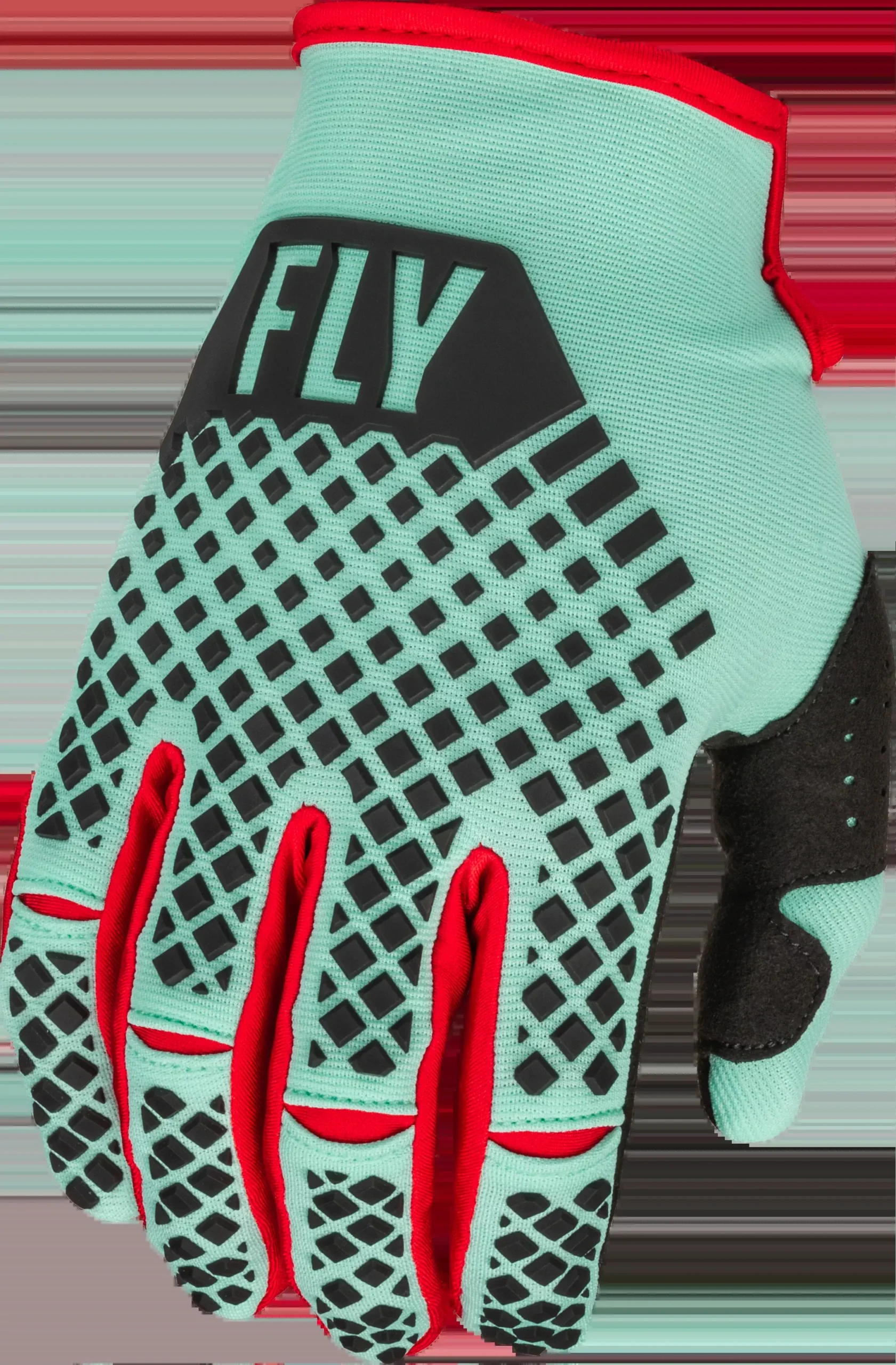 Fly Racing Kinetic S.E. Rave Gloves Mint/Black/Red Md 376-415M