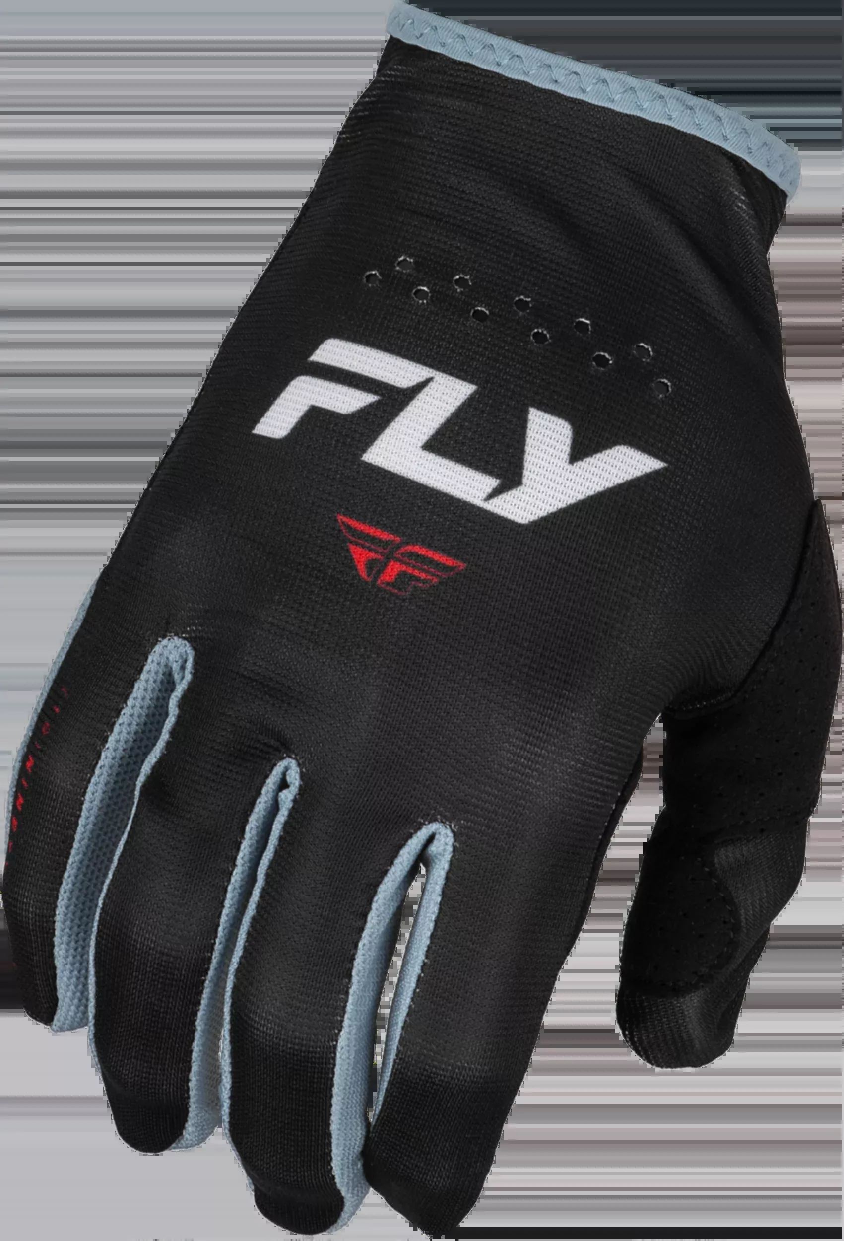 Fly Racing Lite Gloves Black/White/Red Md 377-710M