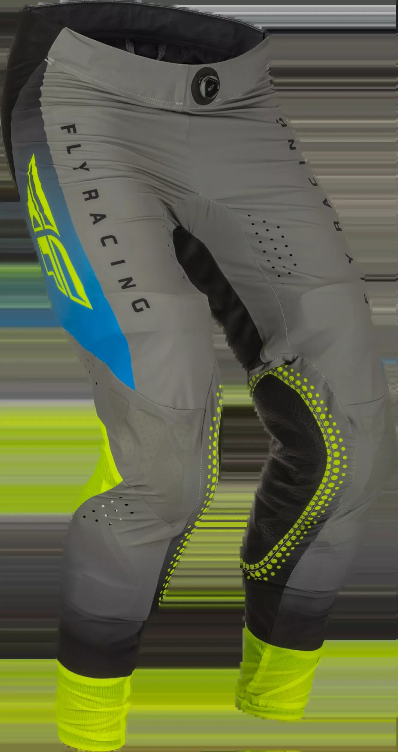Fly Racing Lite Pants Grey/Blue/Hi-Vis Sz 32 376-73232