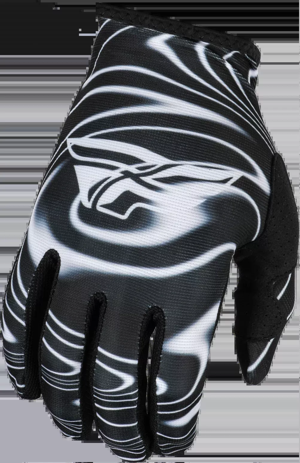 Fly Racing Lite Warped Gloves Black/White Lg 377-744L