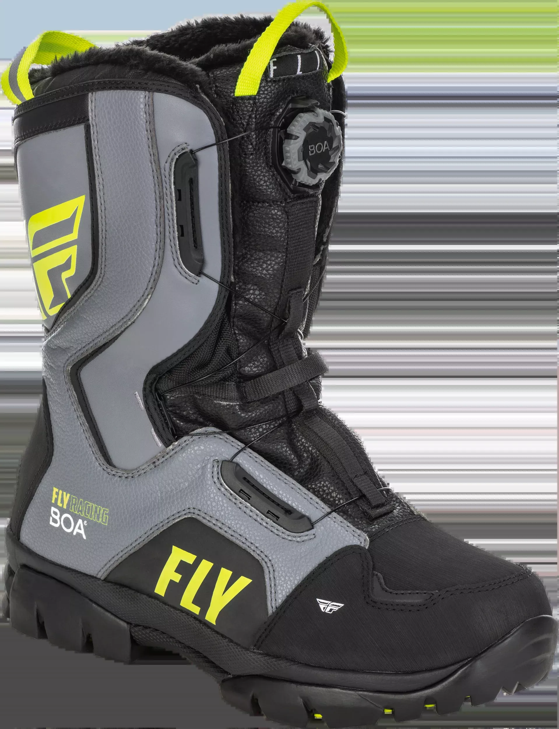 Fly Racing Marker Boa Boot Black/Grey/Hi-Vis Sz 13 361-96713
