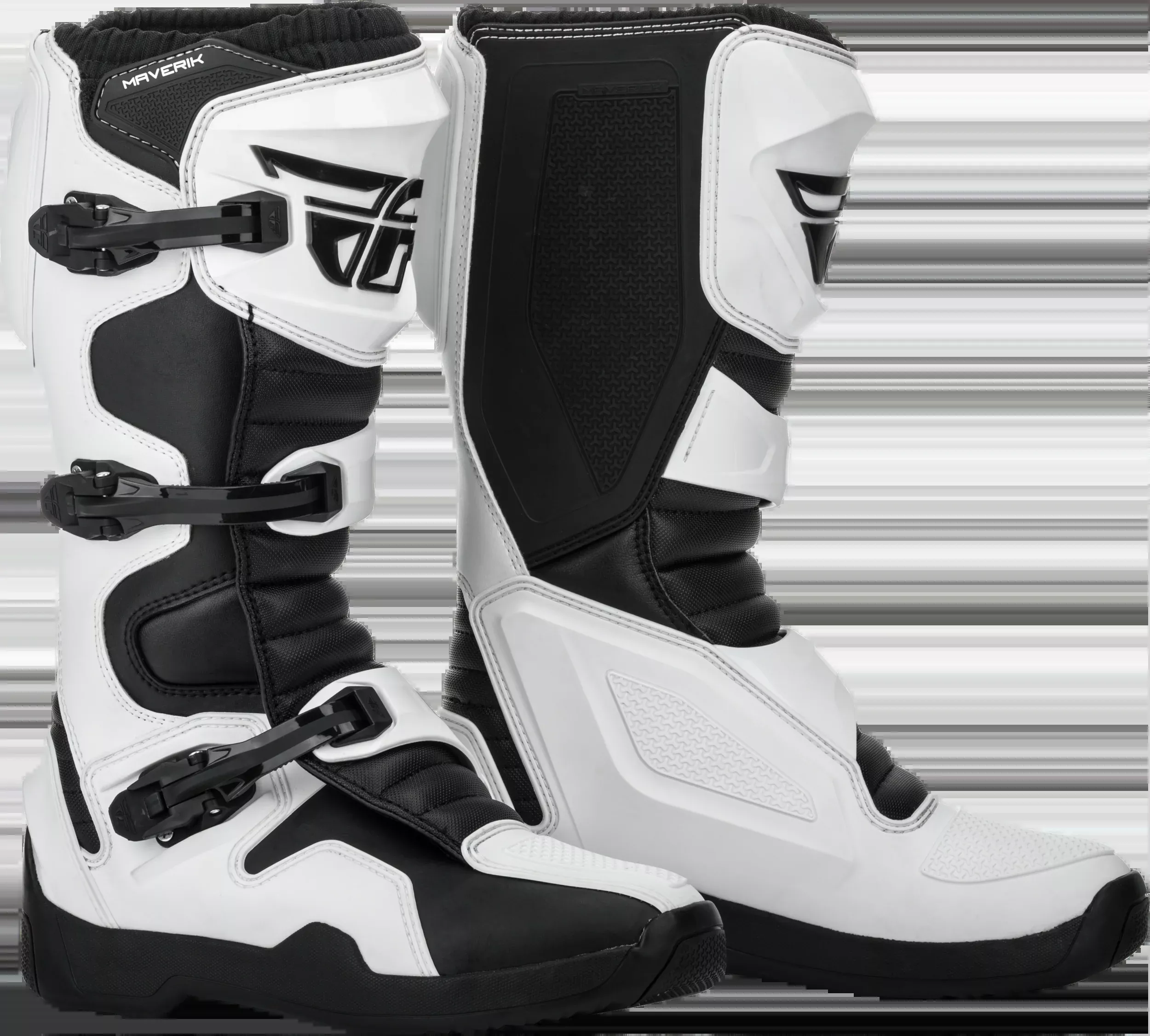 Fly Racing Maverik Boots White/Black Sz 08 364-67508