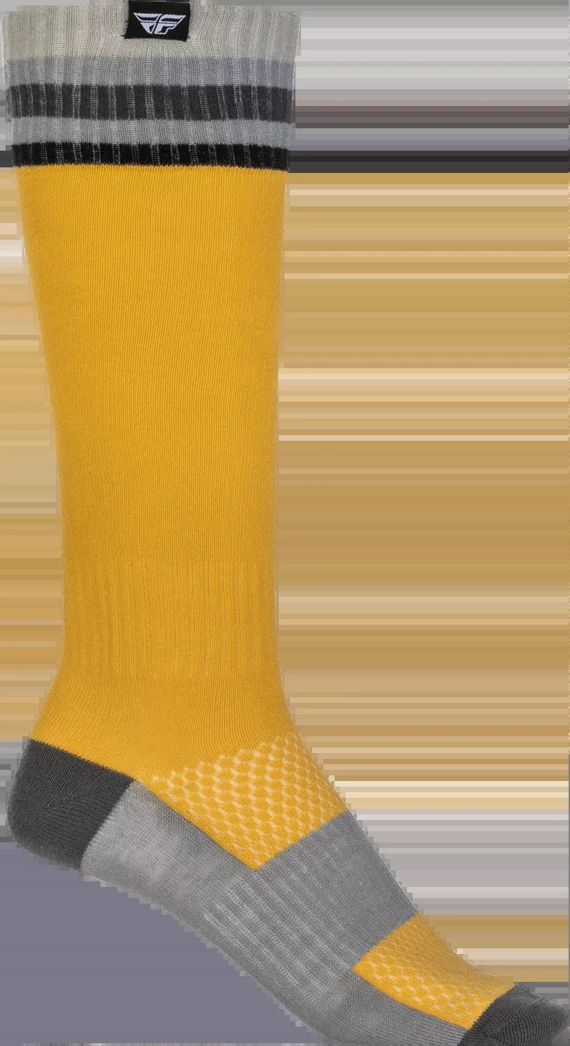 Fly Racing Mx Socks Thin Yellow Sm/Md 350-0542S