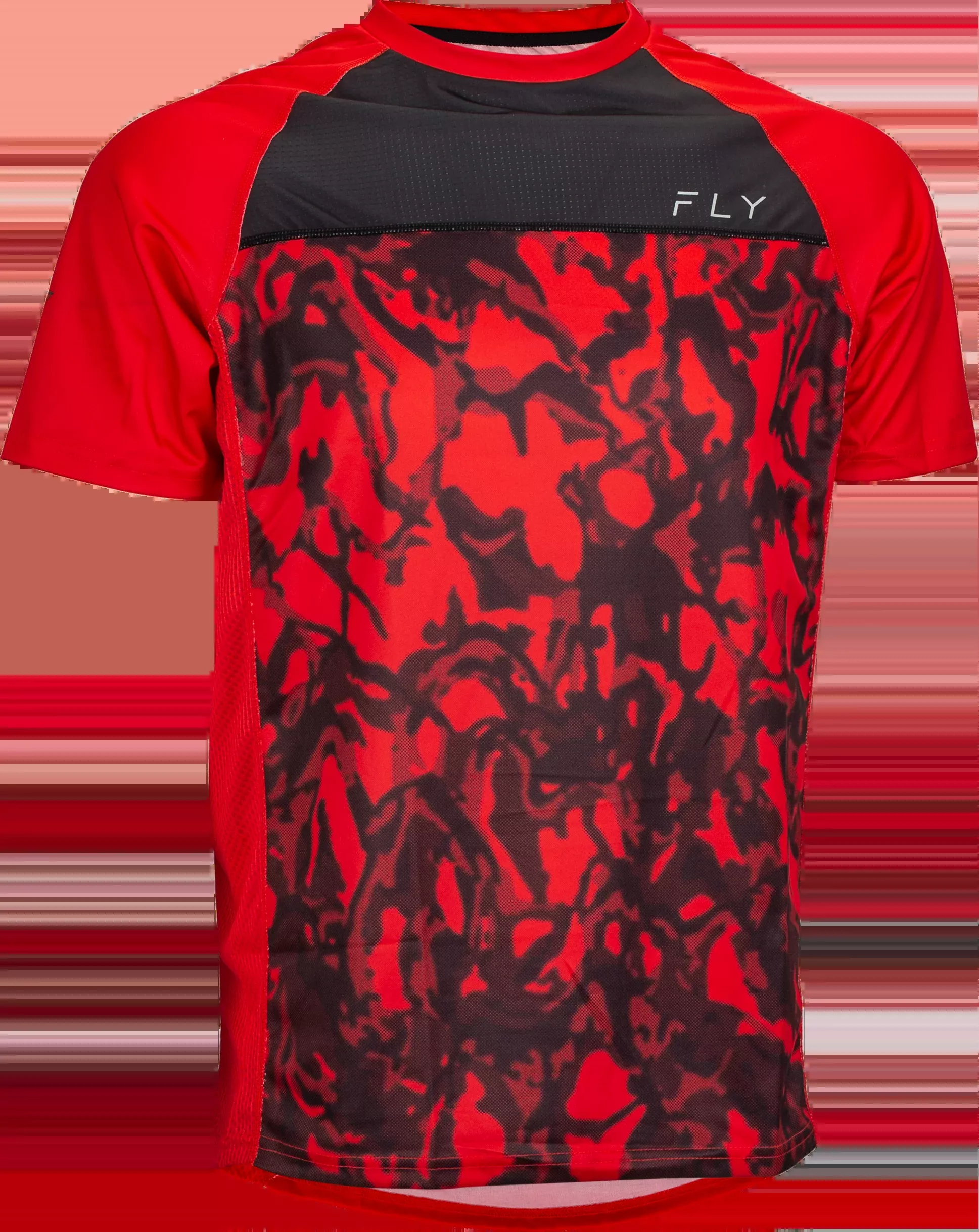 Fly Racing Super D Jersey Red Camo/Black Sm 352-8143S