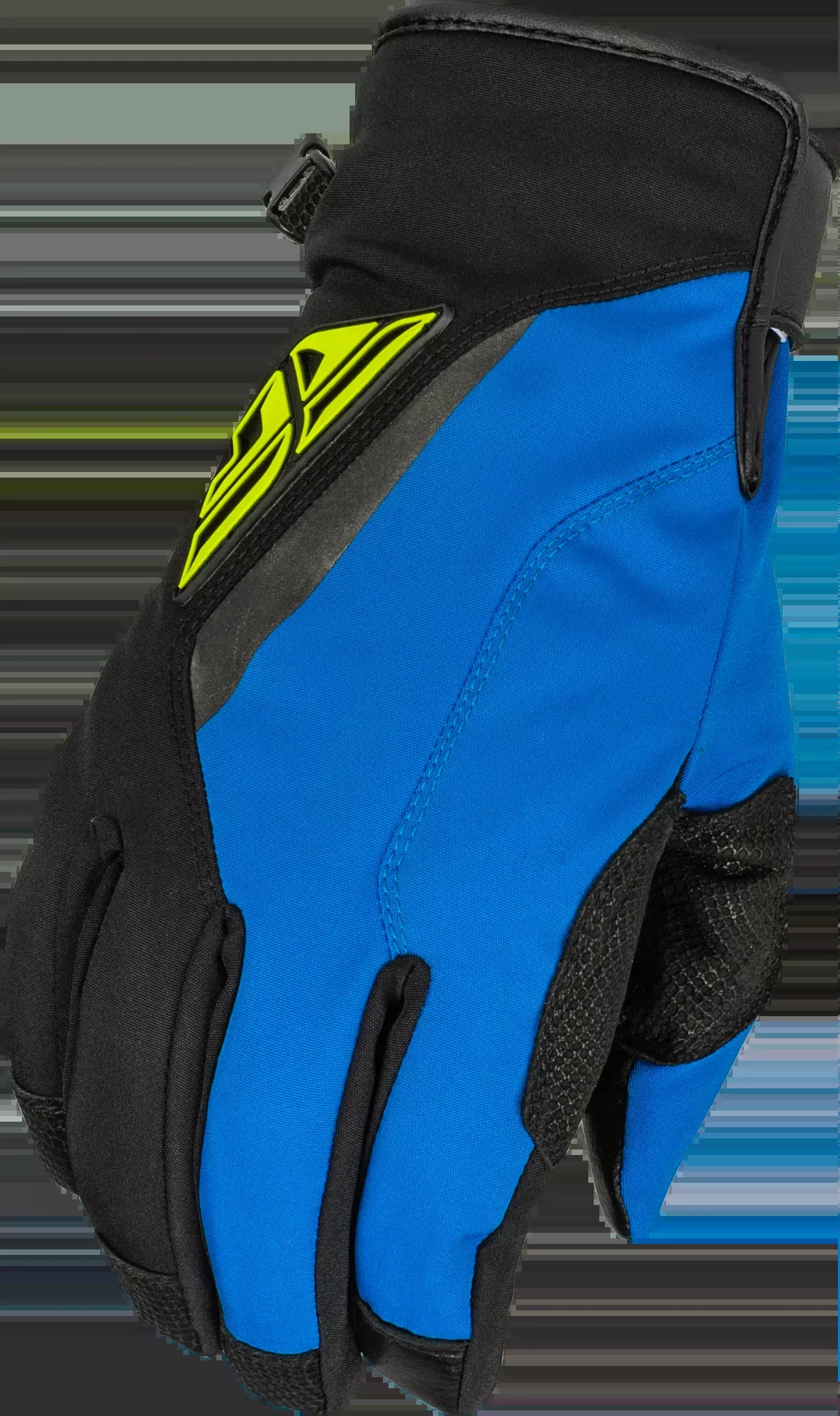 Fly Racing Title Long Gloves Black/Blue/Hi-Vis Sm 371-0612S