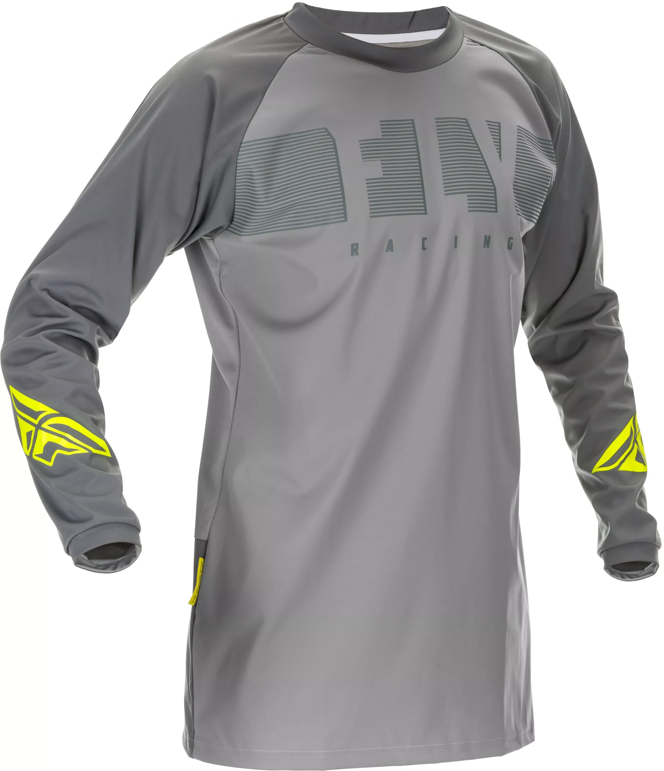 Fly Racing Windproof Jersey Grey/Hi-Vis Lg 370-8018L