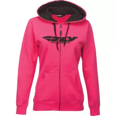 Fly Racing Women’s Corporate Zip Up Hoodie Pink