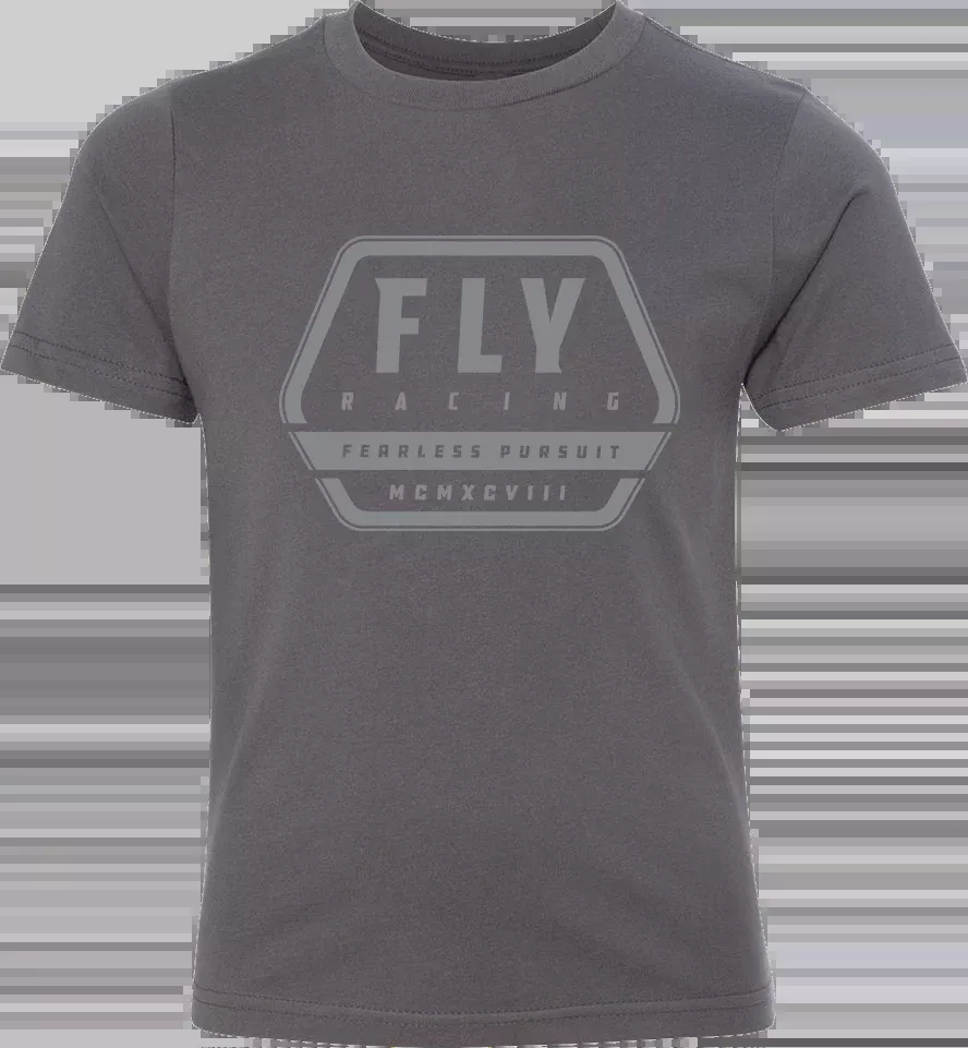 Fly Racing Youth Fly Track Tee Grey Ys 352-0023YS