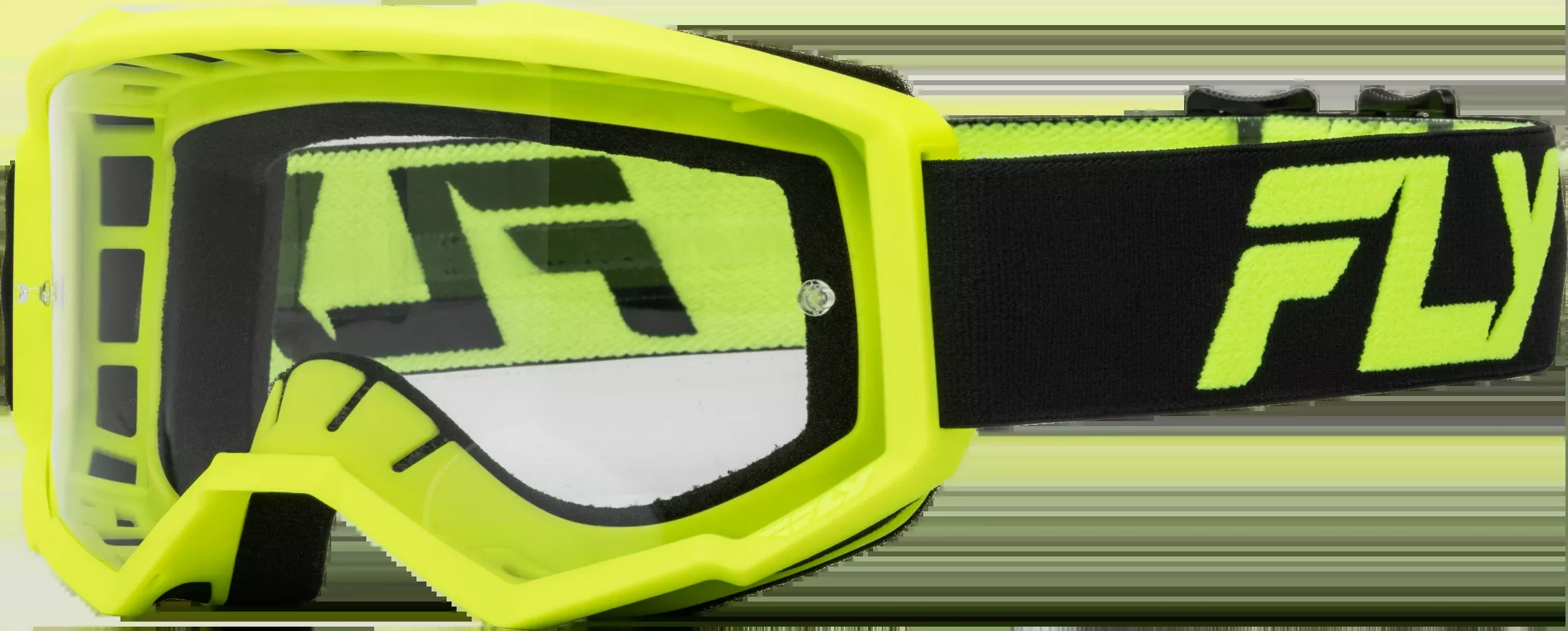 Fly Racing Youth Focus Goggle Blk/Hi-Vis W/ Clear Lens 37-51150Y