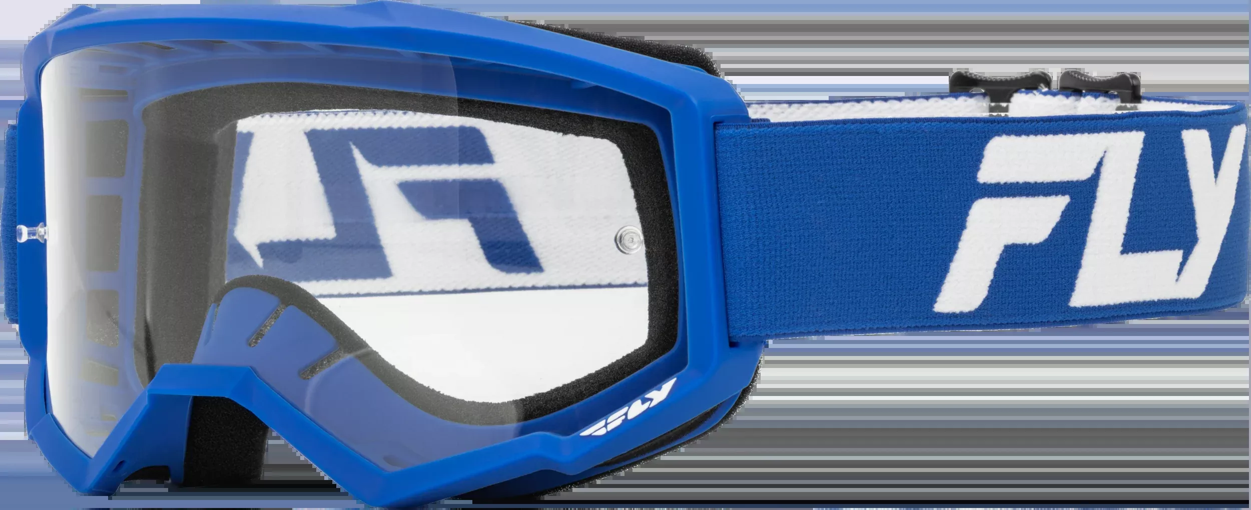 Fly Racing Youth Focus Goggle Blue/White W/ Clear Lens 37-51153Y