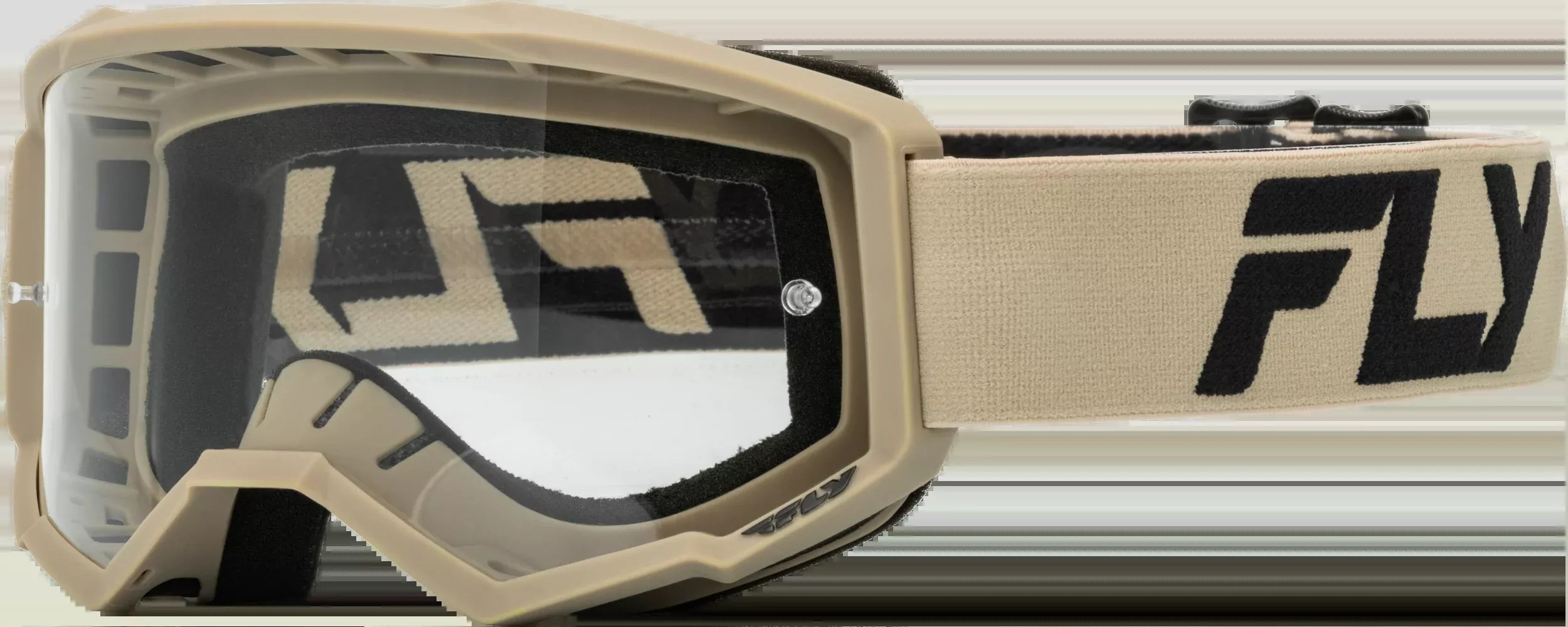 Fly Racing Youth Focus Goggle Khaki/Black W/ Clear Lens 37-51155Y