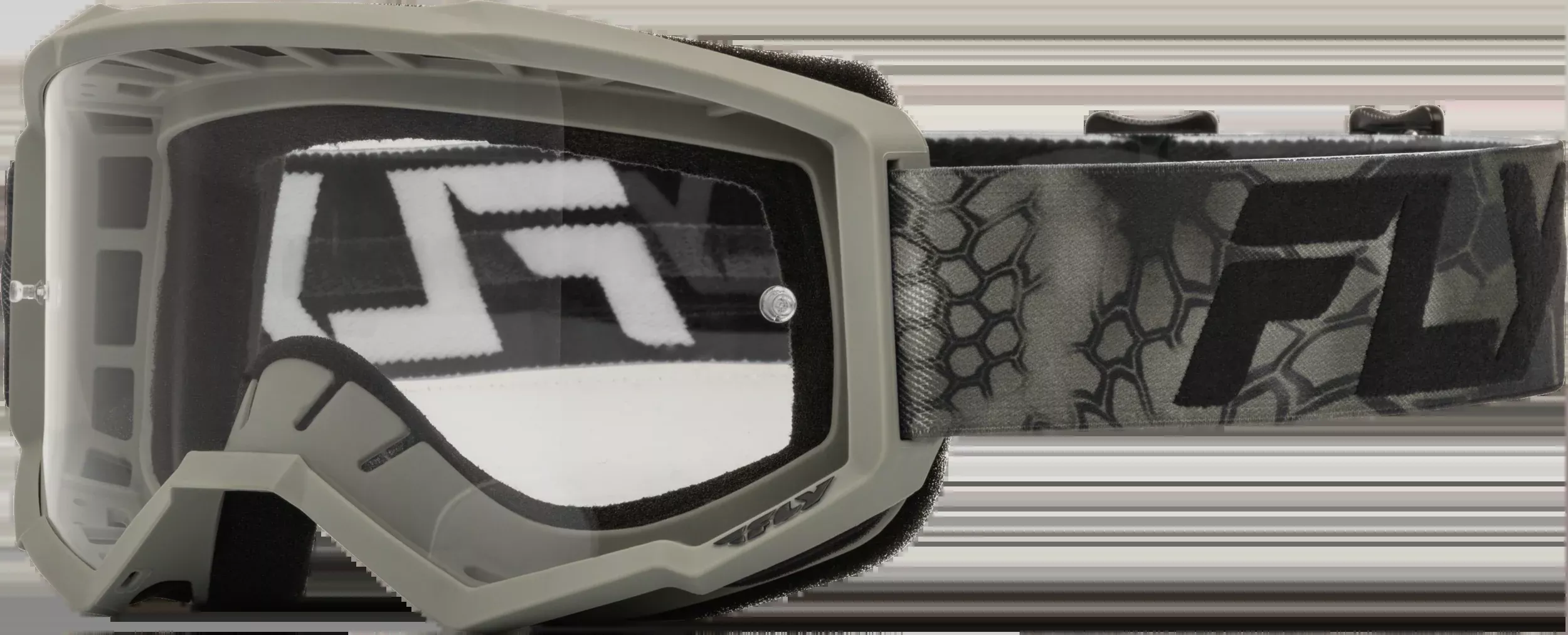 Fly Racing Youth Focus Se Kryptek Goggle Moss Grey/Black W/ Clear Lens 37-51159Y