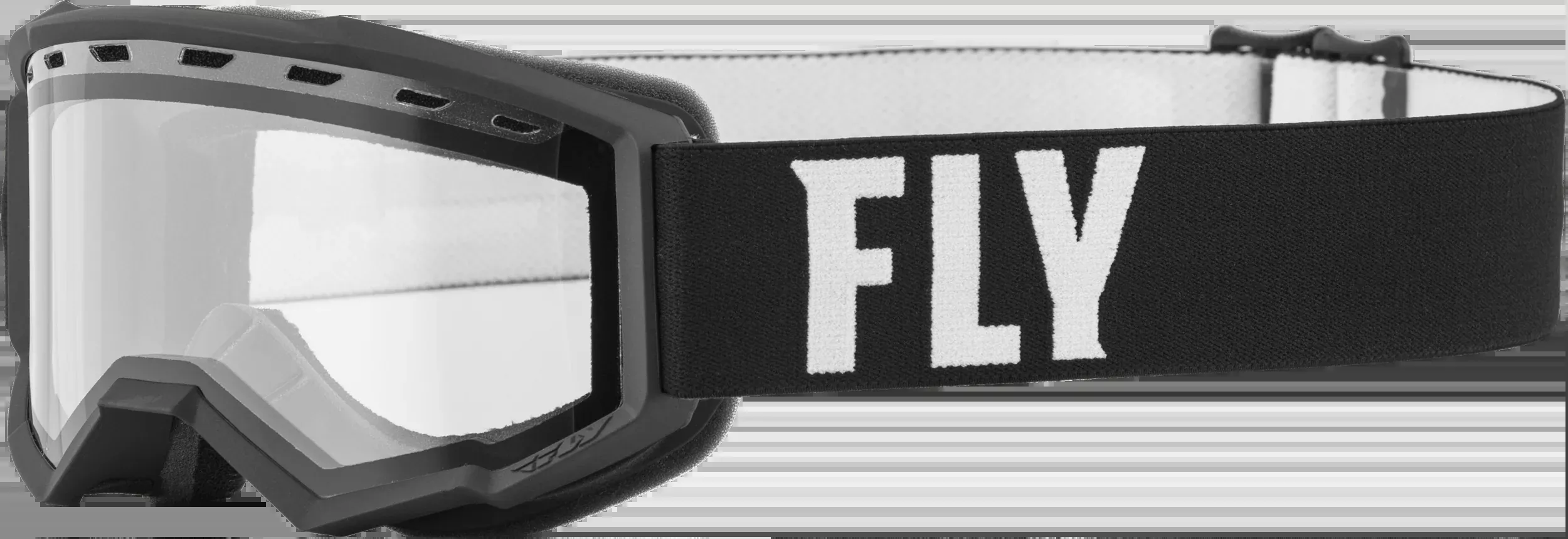 Fly Racing Youth Focus Snw Goggle Blk/Wht W/ Clear Lens 37-50160