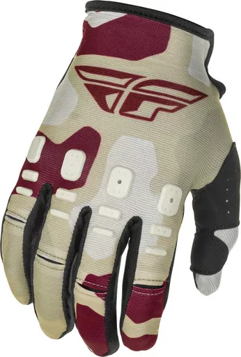 Fly Racing Youth Kinetic K221 Gloves Stone Berry