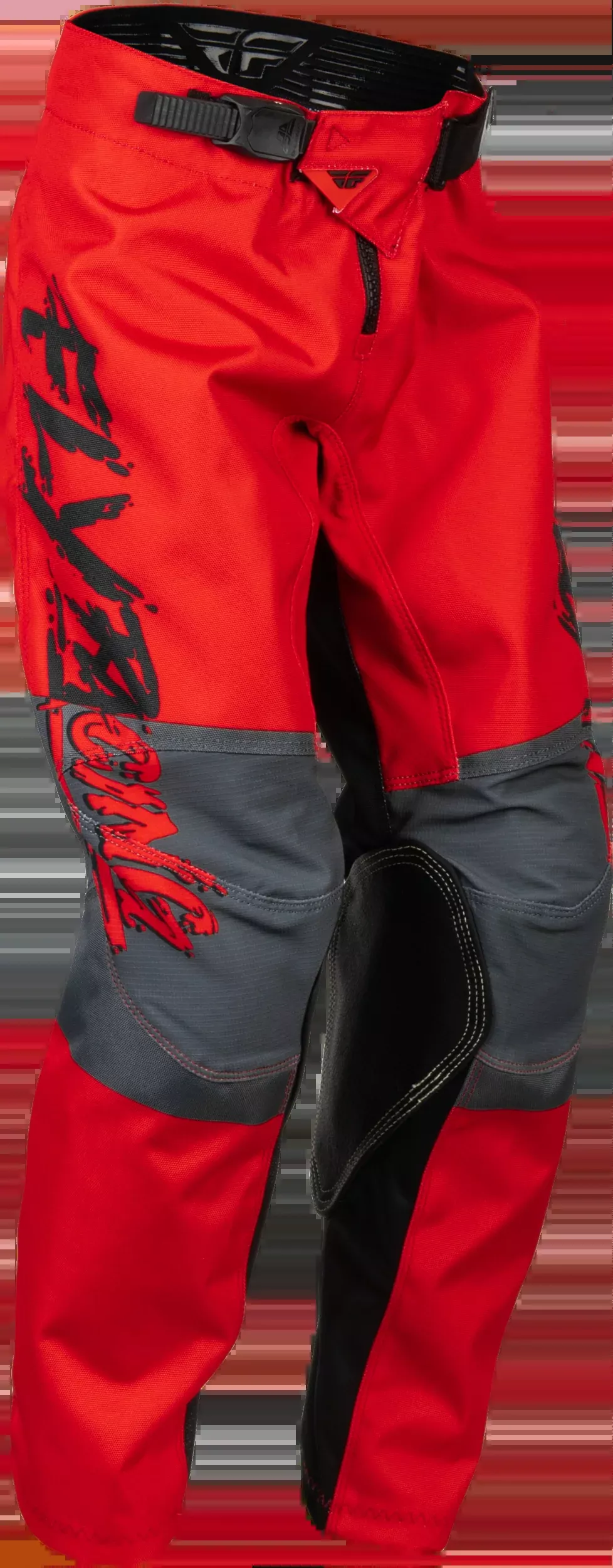 Fly Racing Youth Kinetic Khaos Pants Black/Red/Grey Sz 24 376-43024