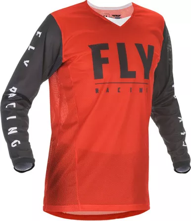 Fly Racing Youth Kinetic Mesh Jersey Red Black Youth