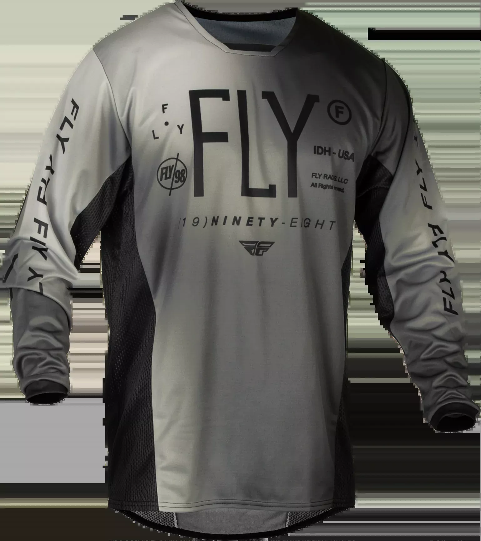 Fly Racing Youth Kinetic Prodigy Jersey Black/Light Grey Ym 377-525YM
