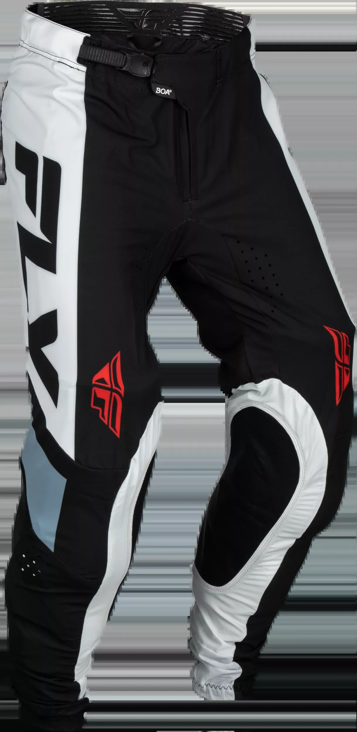 Fly Racing Youth Lite Pants Black/White/Denim Grey Sz 26 377-73026