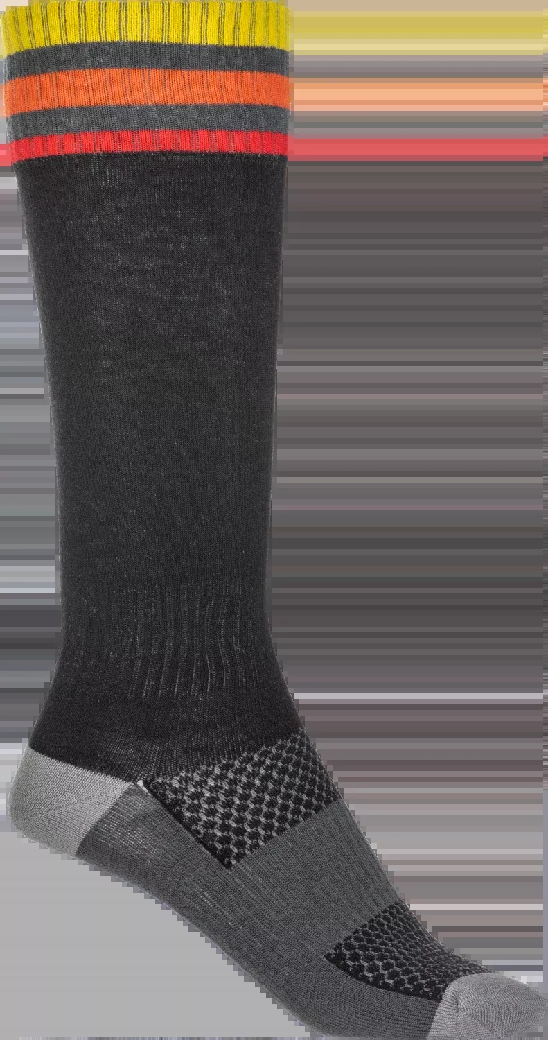 Fly Racing Youth Mx Socks Thin Black 350-0540Y