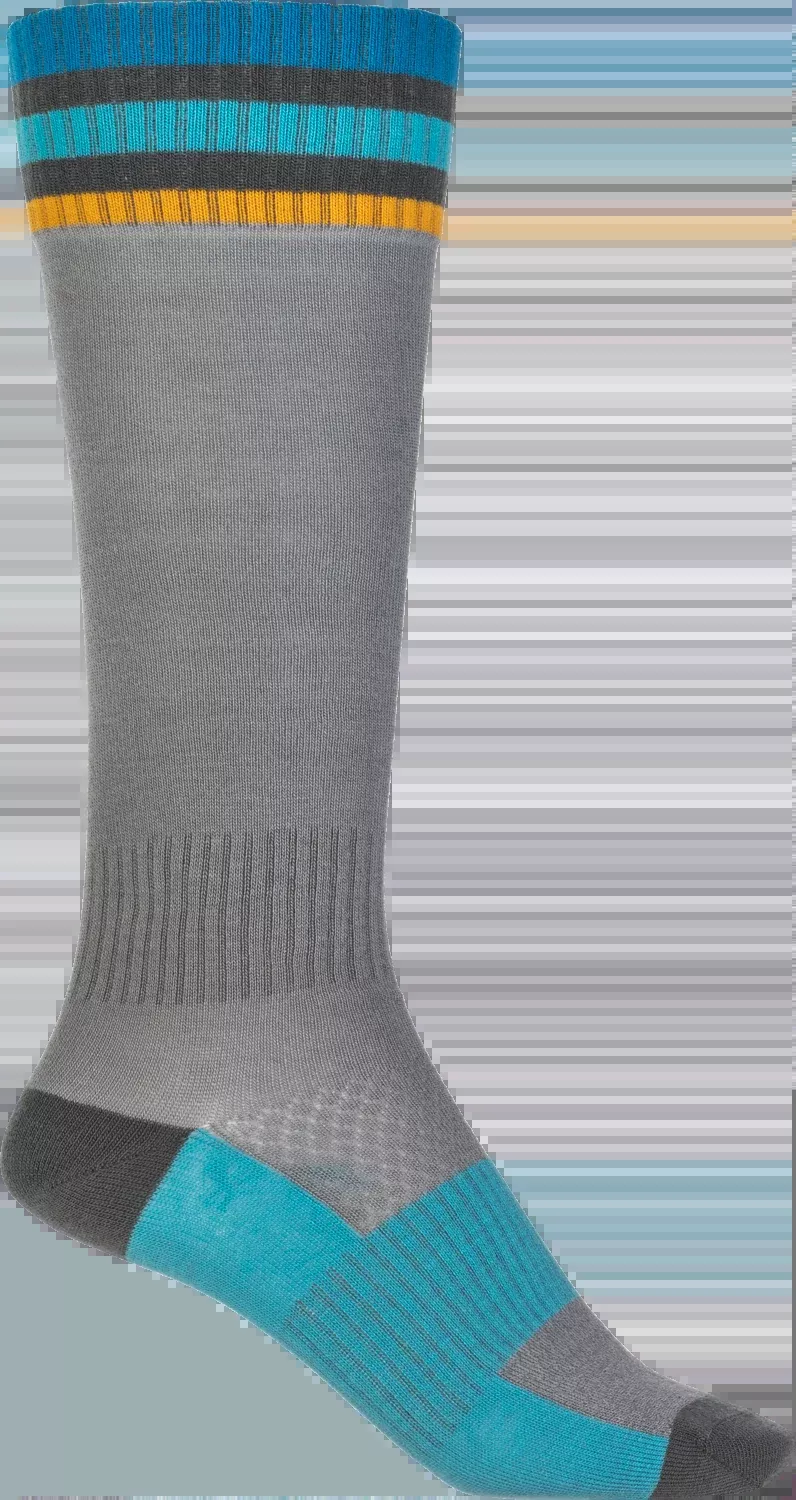 Fly Racing Youth Mx Socks Thin Grey 350-0541Y