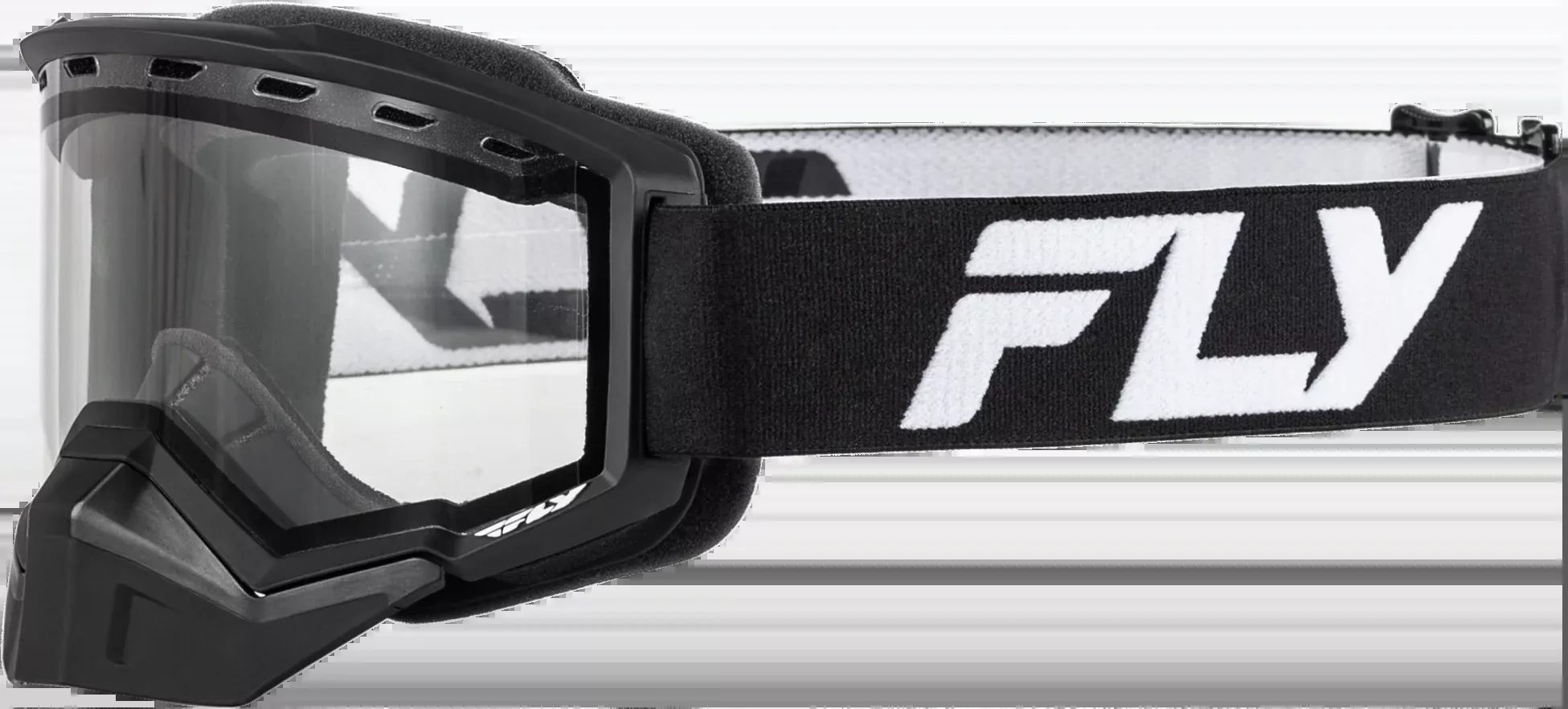 Fly Racing Yth Focus Snow Goggle Blk/Wht W/ Clear Lens 37-50162Y